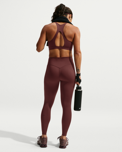 Nike Universa Women's Medium-Support Padded Sport Bra - Mystic Dates/Mystic Dates/Burgundy Crush - View 5