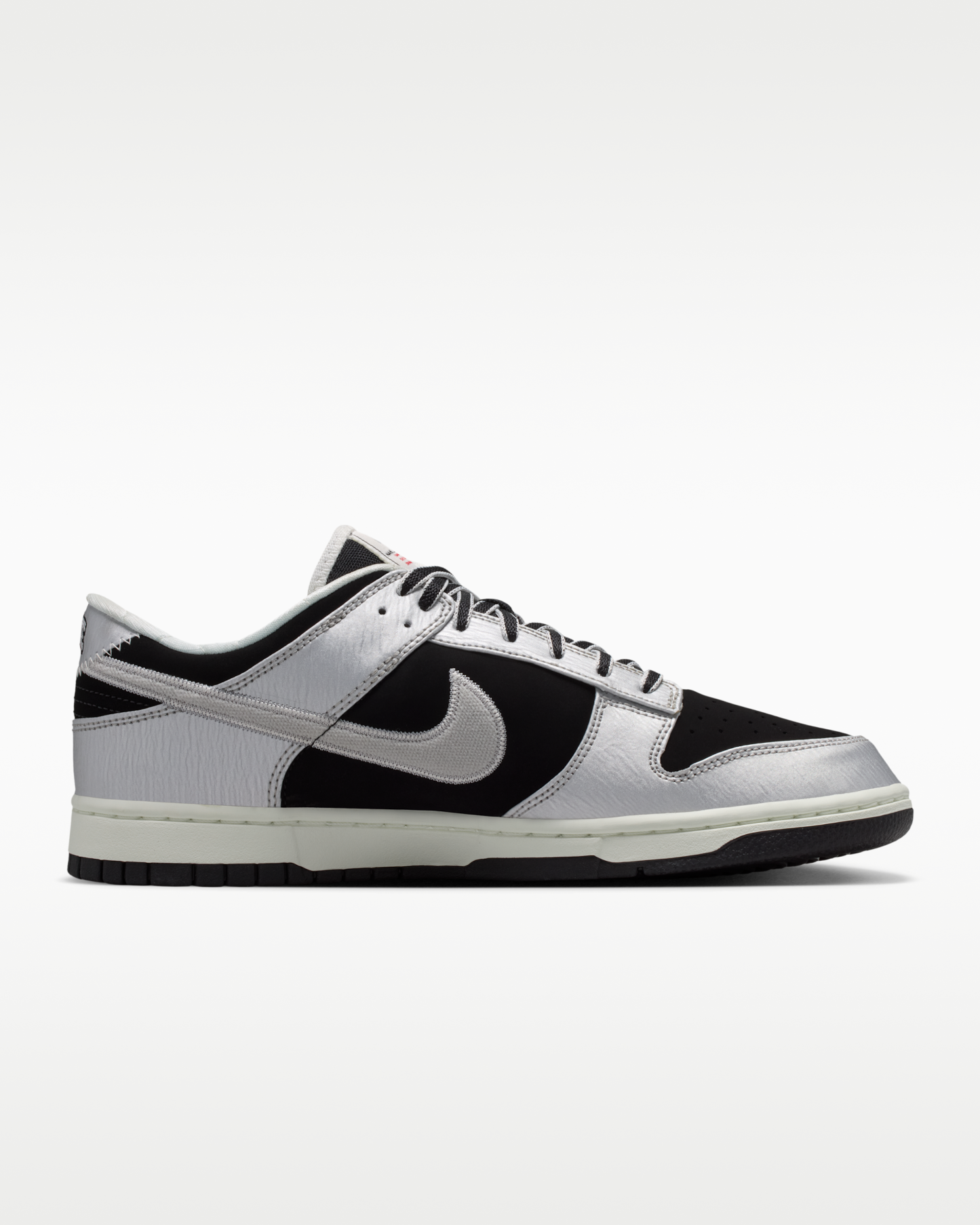 Nike Dunk Low Retro Men's Shoes - Metallic Silver/Black/Sail/Metallic Silver - View 3