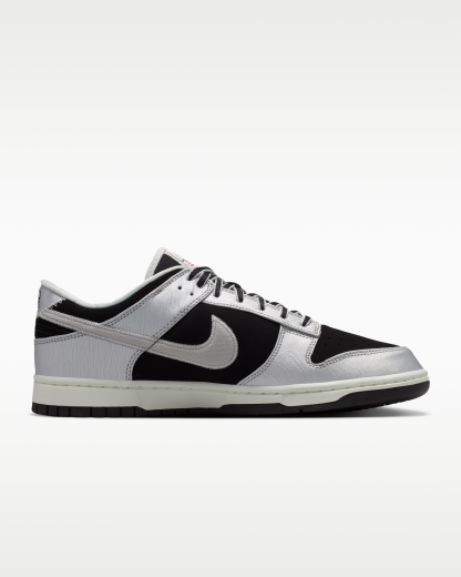 Nike Dunk Low Retro Men's Shoes - Metallic Silver/Black/Sail/Metallic Silver - View 3
