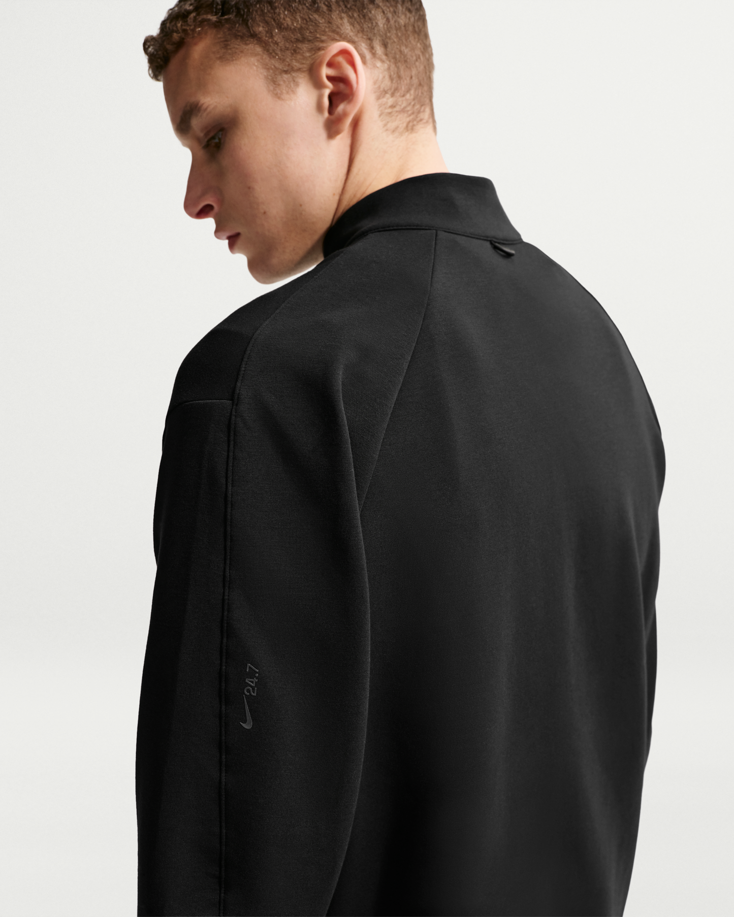 Nike 24.7 ImpossiblySoft Men's Dri-FIT 1/2-Zip Top - Black/Dark Smoke Grey - View 2