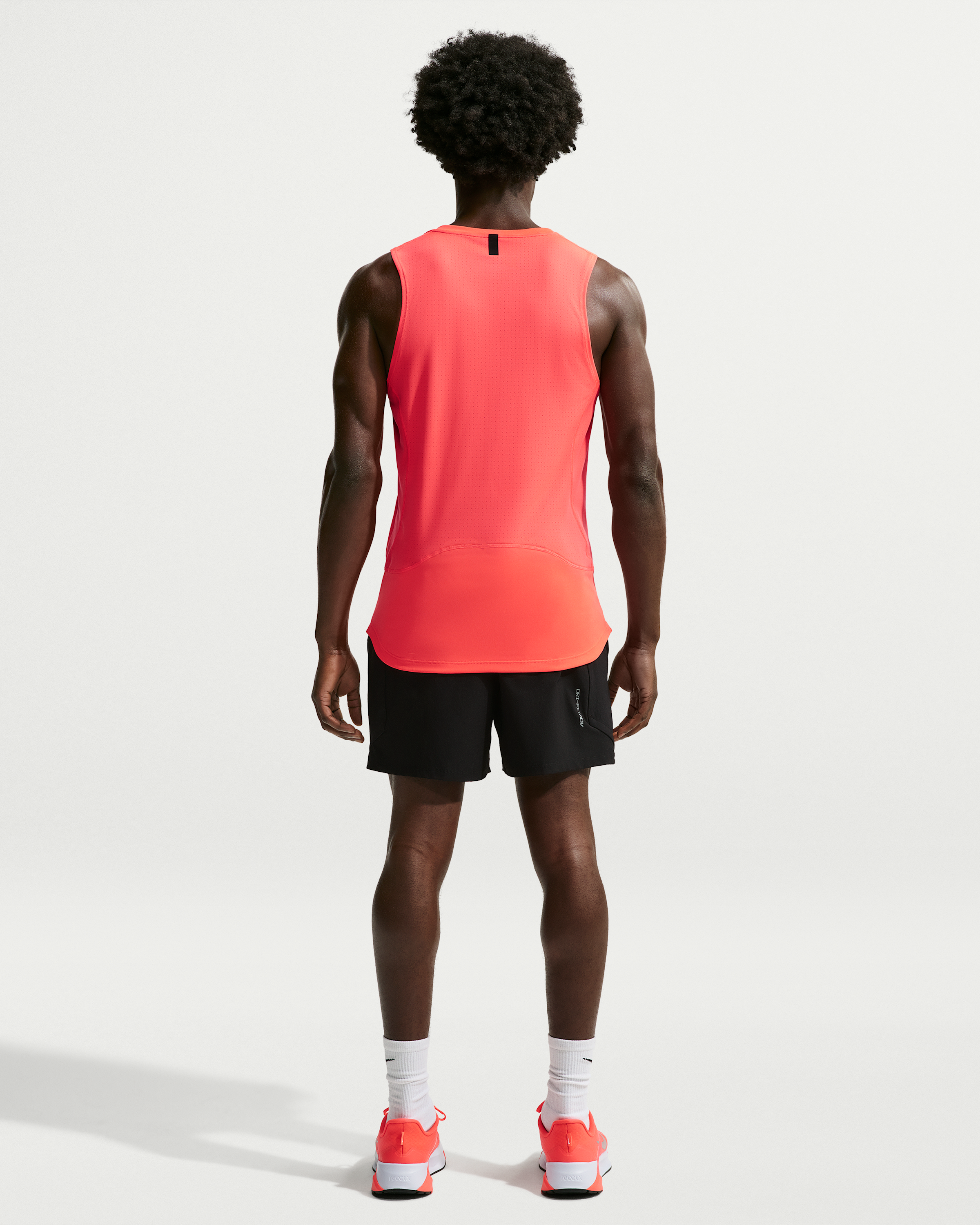 Nike Pro Men's Dri-FIT Training Tank - Laser Crimson/Black - View 5