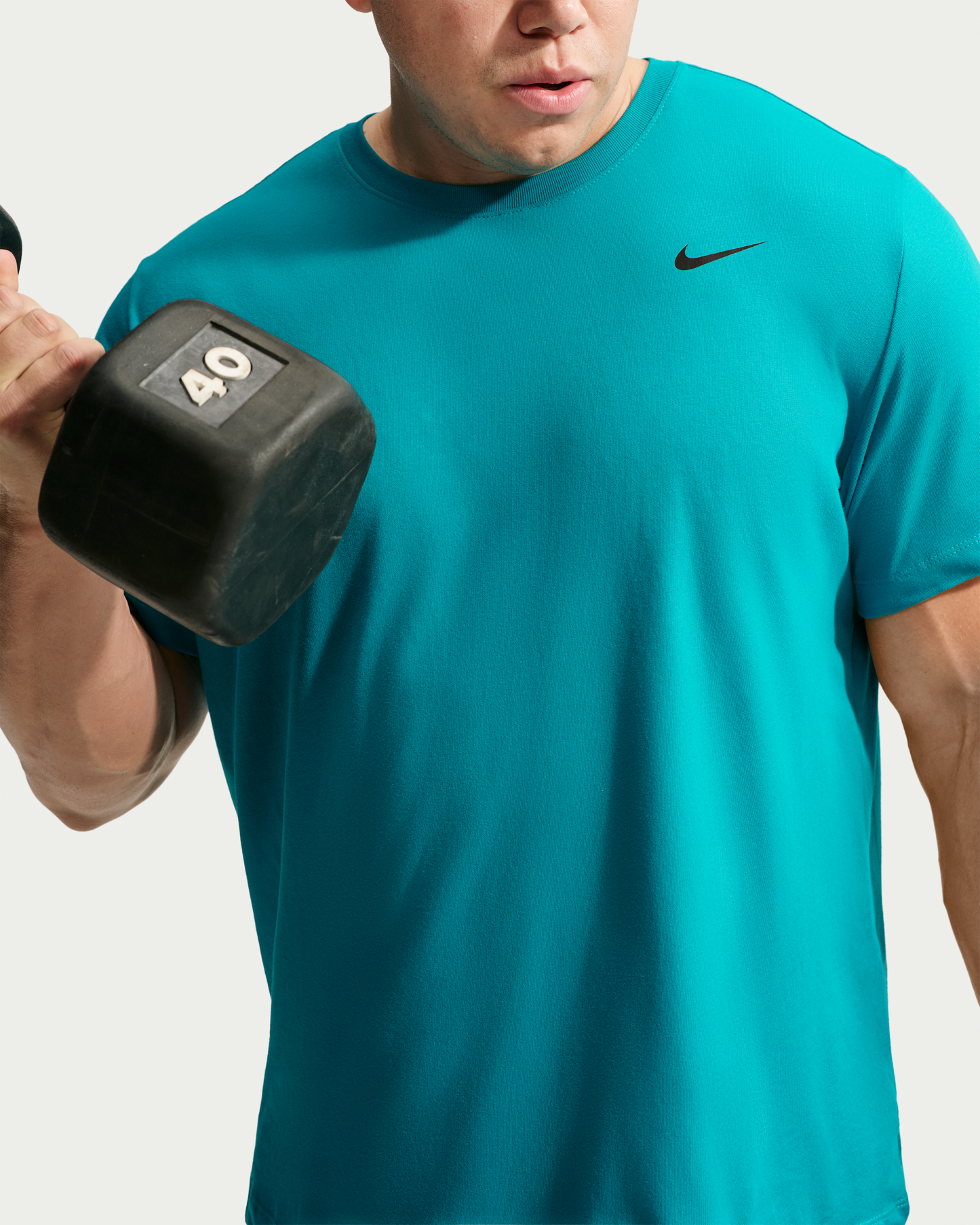 Nike Dri-FIT Men's Fitness T-Shirt - Energy/Black - View 8