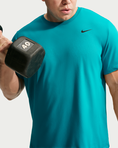 Nike Dri-FIT Men's Fitness T-Shirt - Energy/Black - View 8