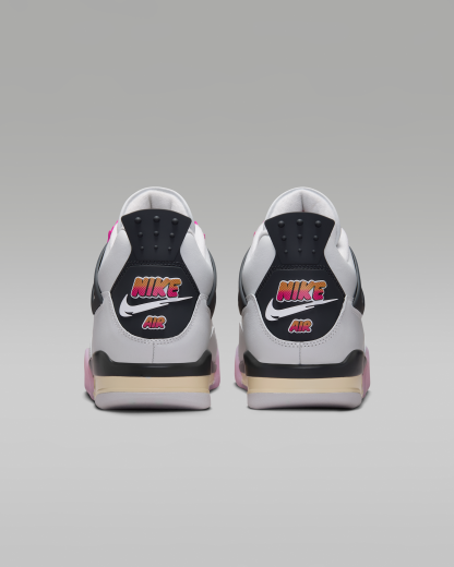 Air Jordan 4 Retro 'Comic' Men's Shoes - Off-White/Anthracite/Fire Pink - View 6