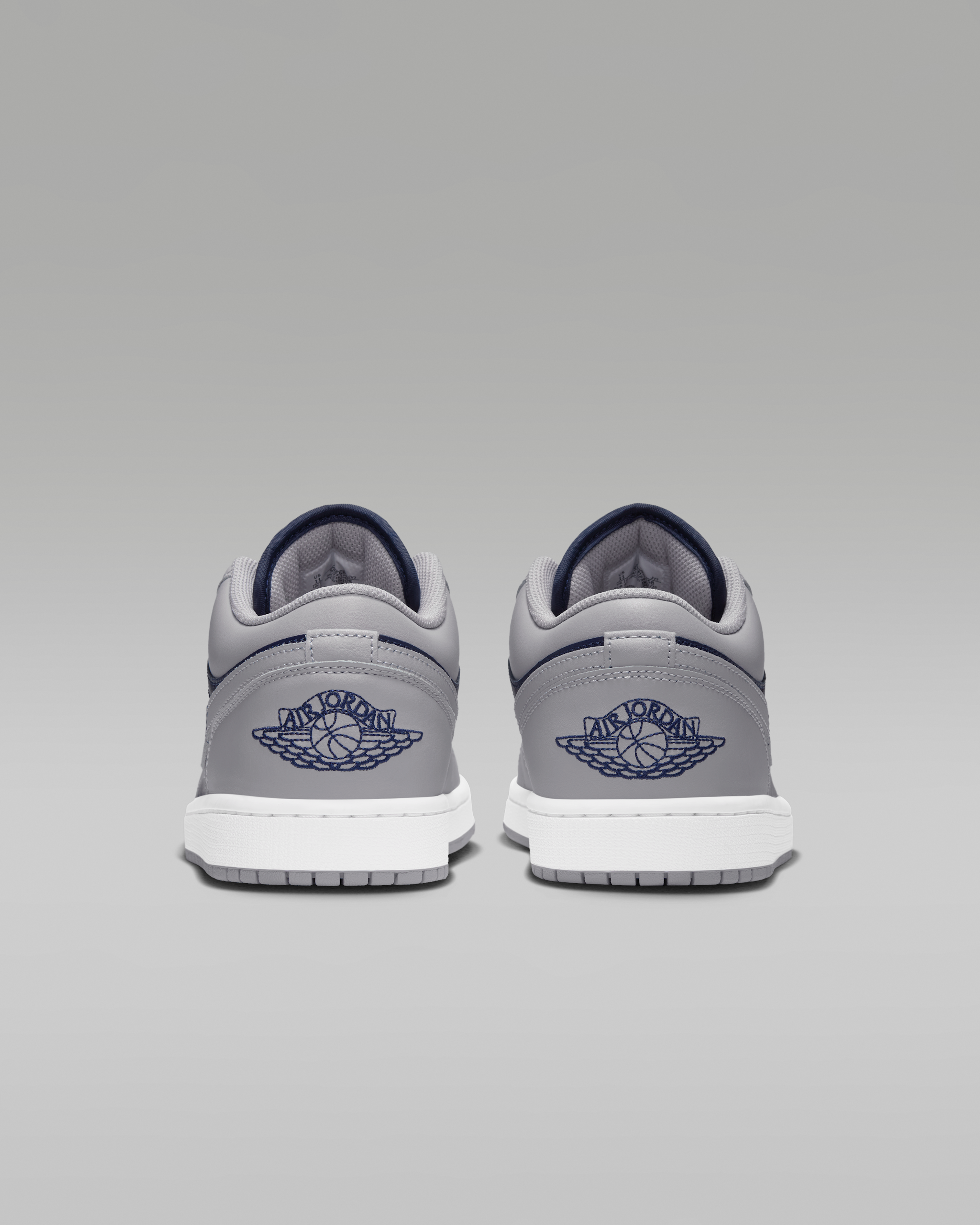 Air Jordan 1 Low Men's Shoes - Tech Grey/White/College Navy - View 6