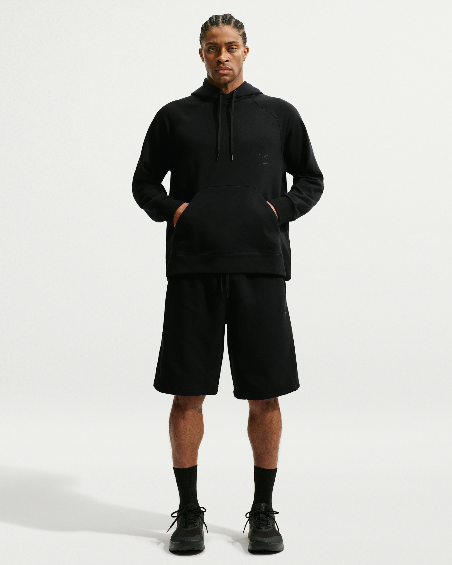 Nike N.A.C. Men's Dri-FIT Oversized Fleece Training Hoodie - Black/Black - View 4