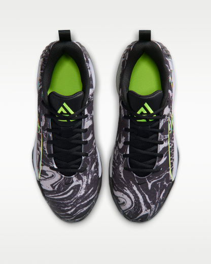 Giannis Immortality 5 Basketball Shoes - Black/Light Smoke Grey/Volt - View 4