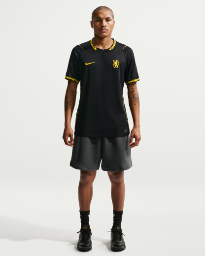 Chelsea F.C. 2026/27 Stadium Away Men's Nike Dri-FIT Football Replica Shirt - Black/Midwest Gold/Midwest Gold - View 4