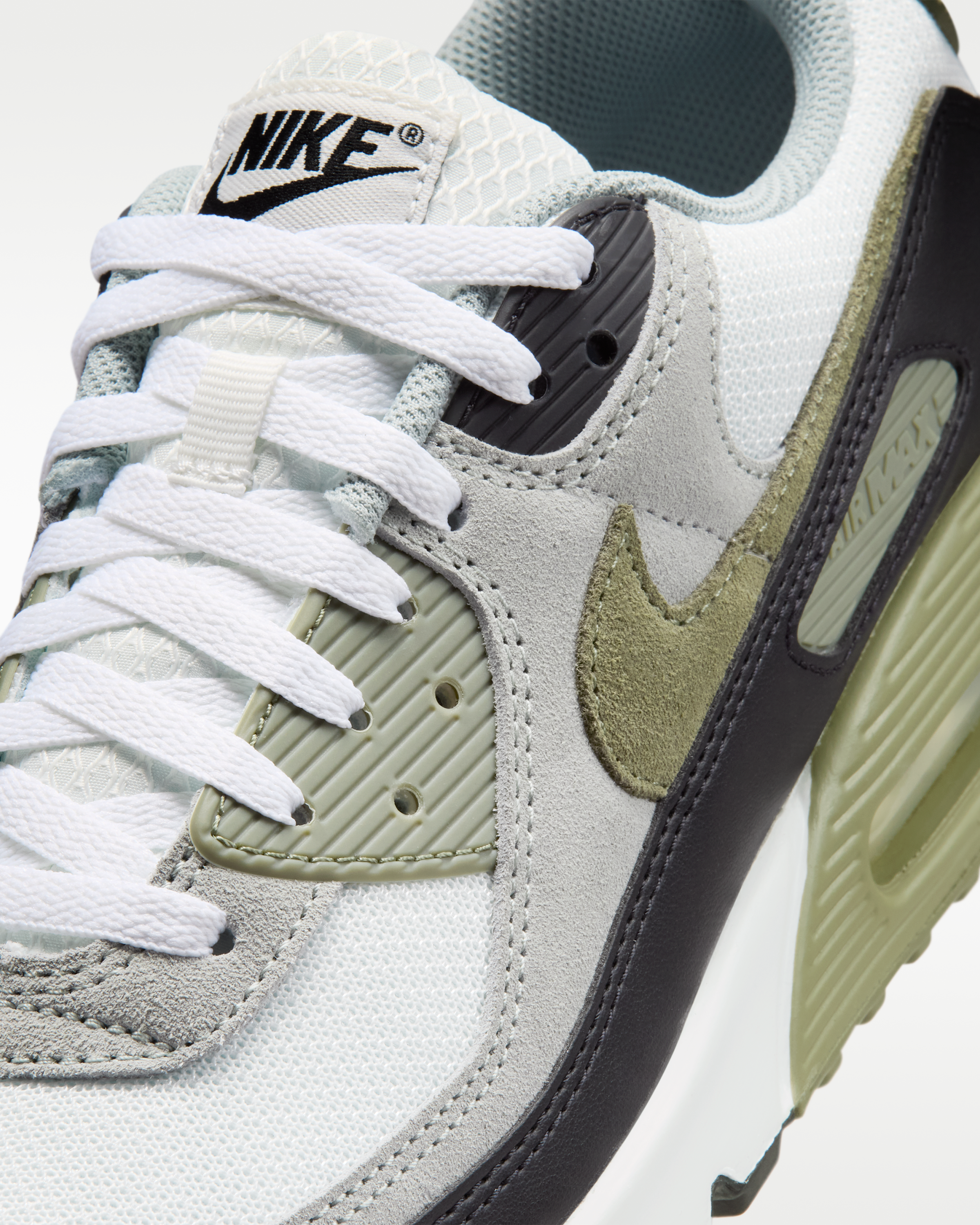 Nike Air Max 90 Men's Shoes - Summit White/Light Pumice/Black/Silver Sage - View 7