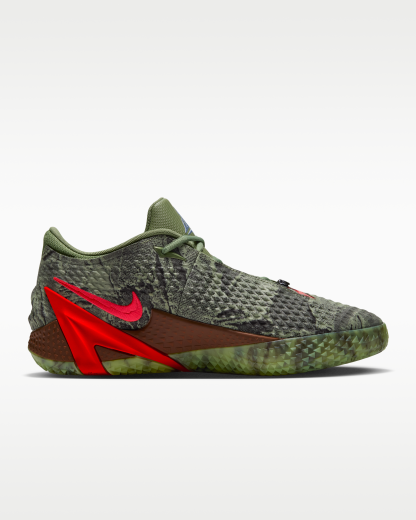 Ja 4 'Zombie' Basketball Shoes - Oil Green/Light Lemon Twist/Black/Bright Crimson - View 3