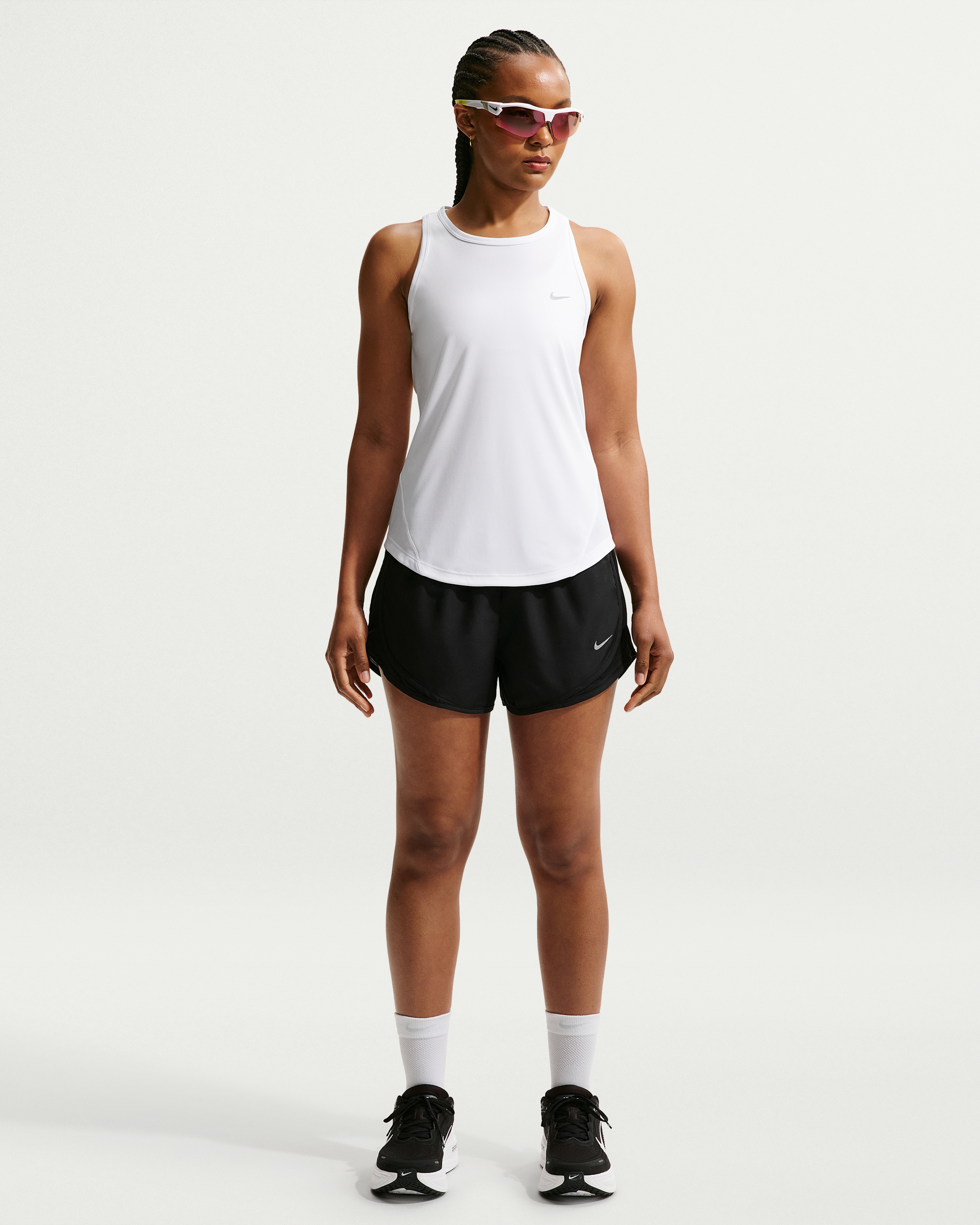 Nike Tempo Women's Dri-FIT Running Tank Top - White - View 4