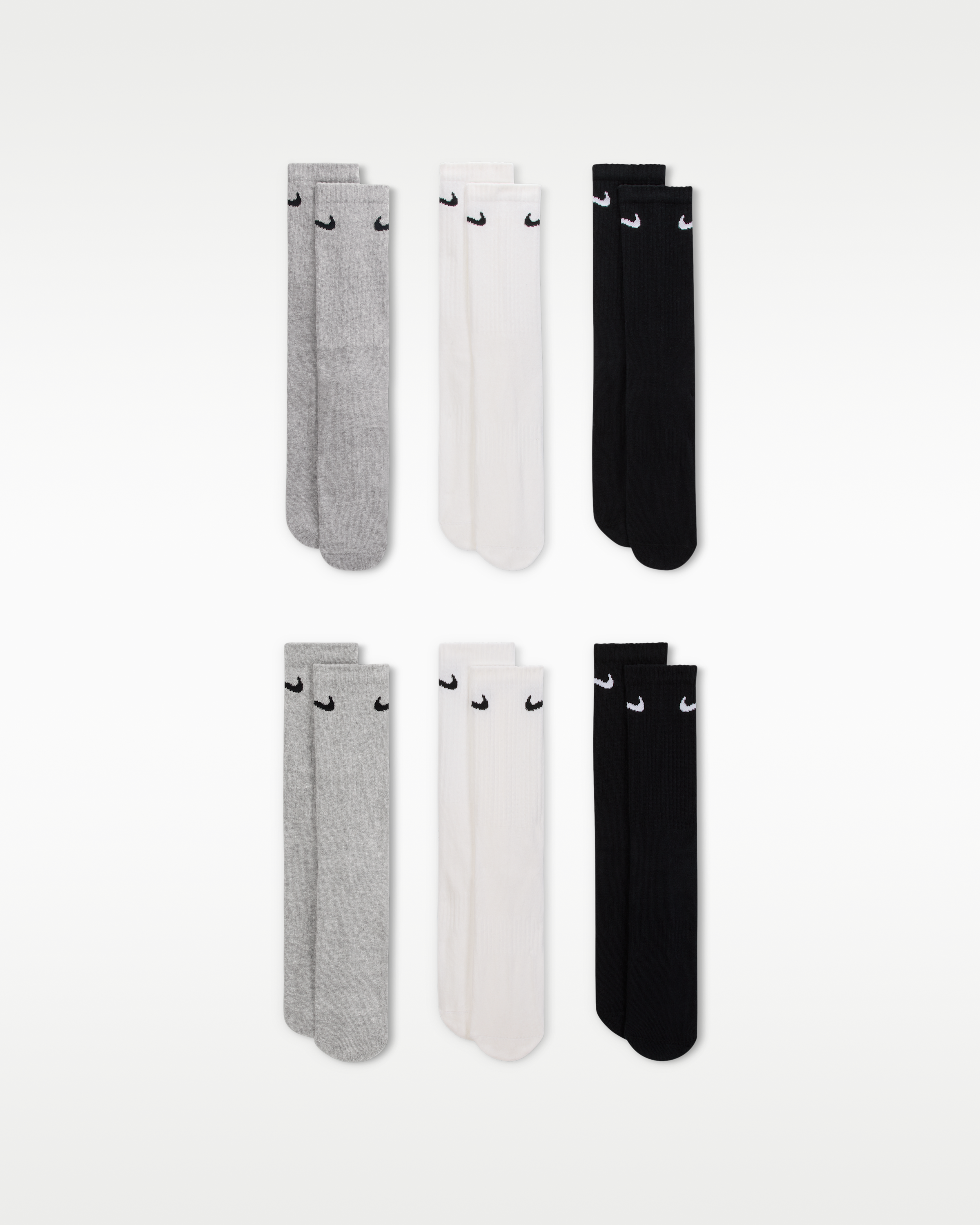 Nike Everyday Cushioned Training Crew Socks (6 Pairs) - Multi-Colour - View 2