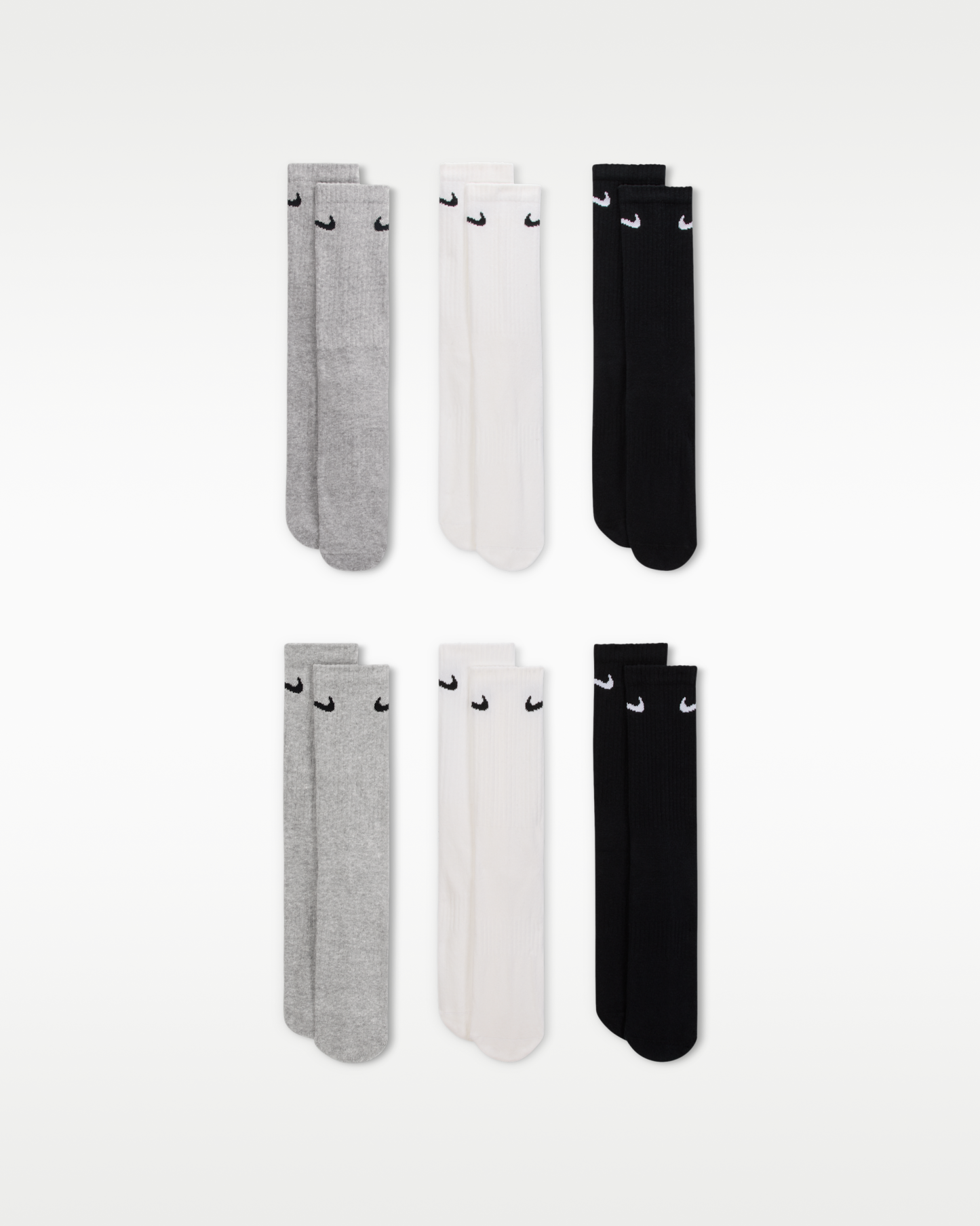 Nike Everyday Cushioned Training Crew Socks (6 Pairs) - Multi-Colour - View 2