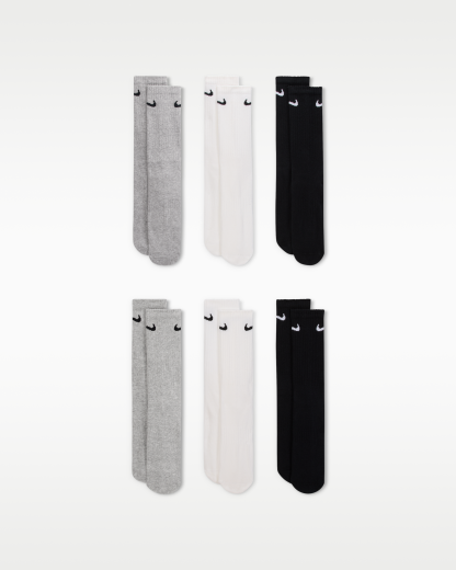 Nike Everyday Cushioned Training Crew Socks (6 Pairs) - Multi-Colour - View 2