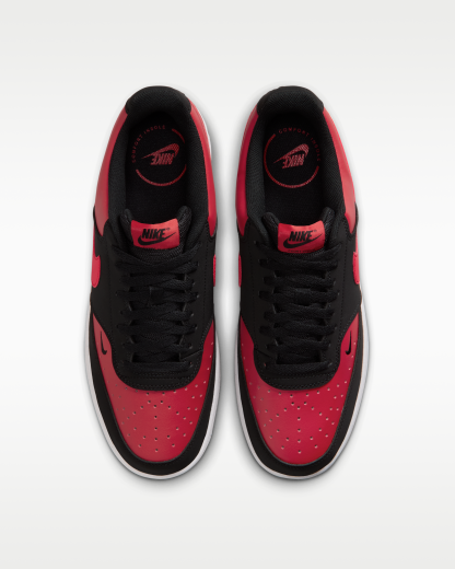 Nike Court Vision Low Men's Shoes - Black/University Red/White/University Red - View 4