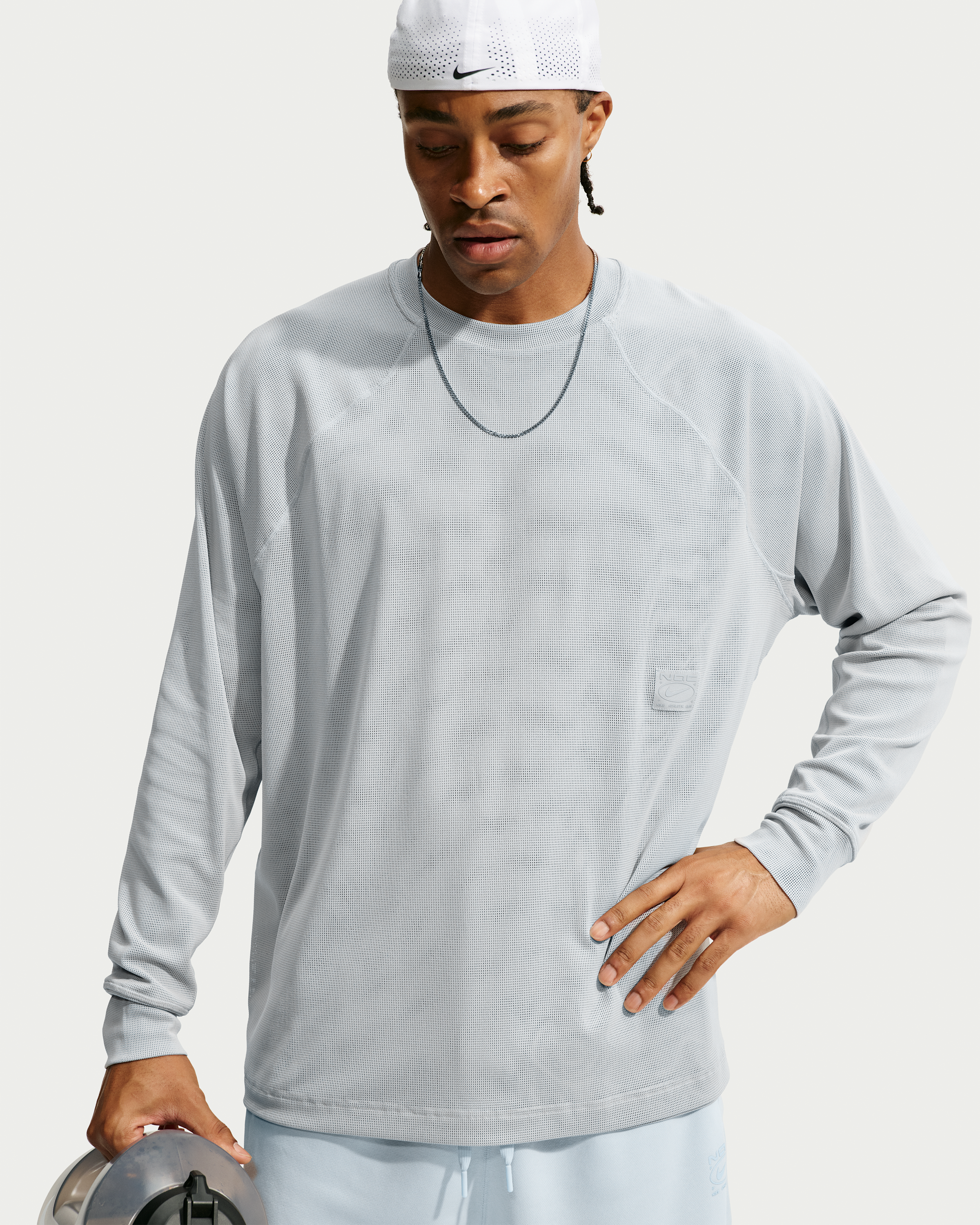 Nike N.A.C. Men's Dri-FIT Long-Sleeve Top - Light Smoke Grey/Light Smoke Grey - View 1