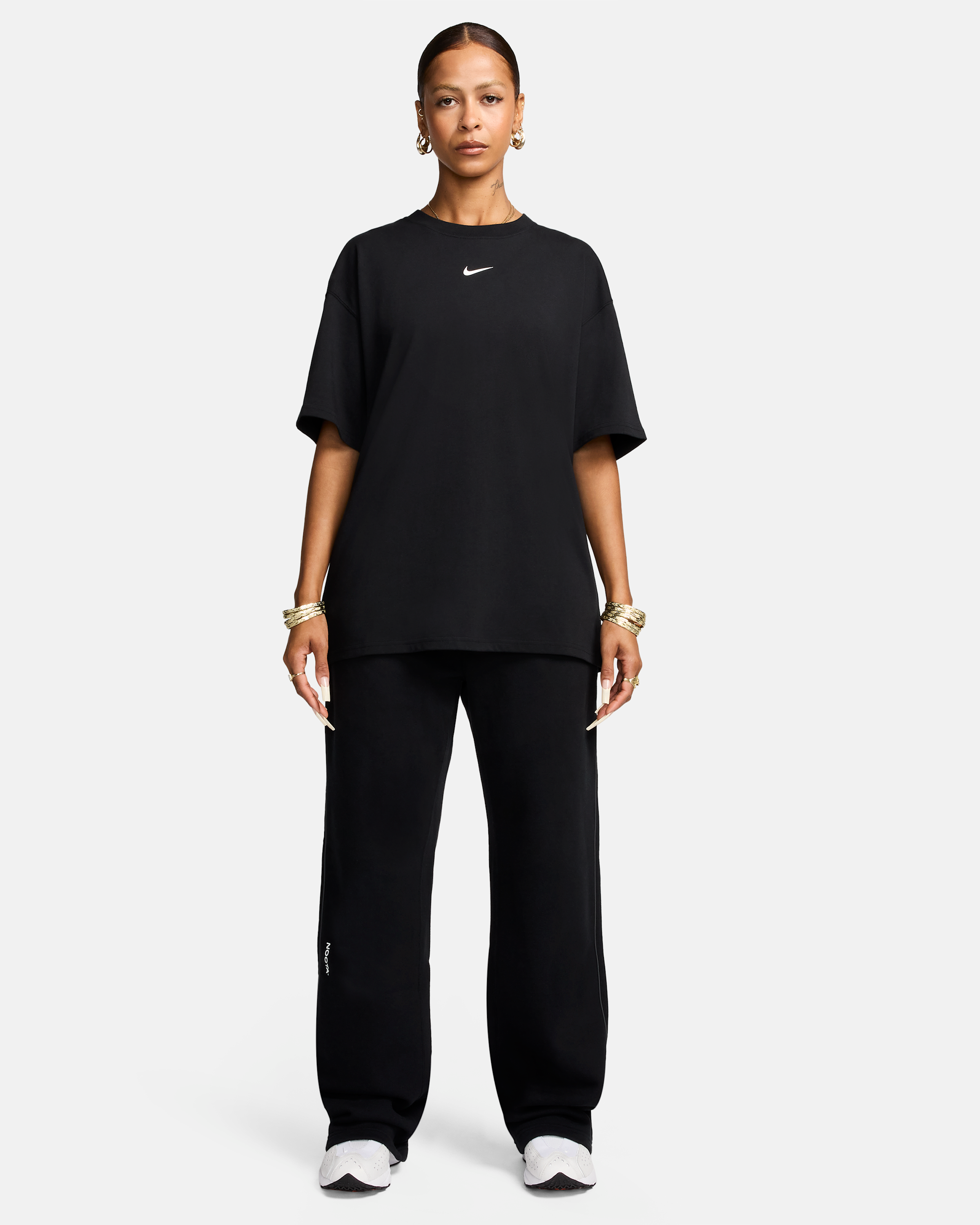 NOCTA NOCTA Fleece CS Open-Hem Tracksuit Bottoms - Black/Black/White - View 9