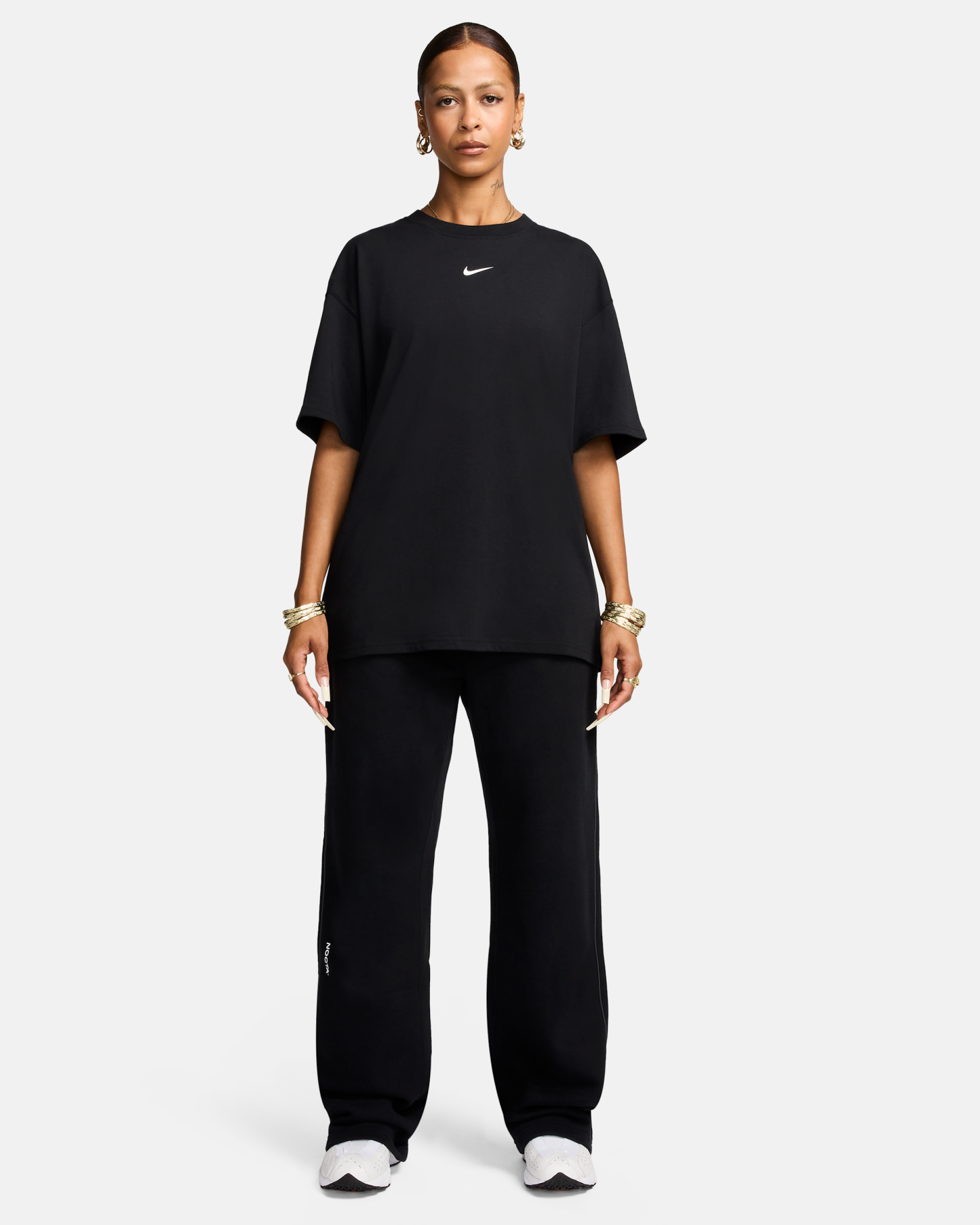 NOCTA NOCTA Fleece CS Open-Hem Tracksuit Bottoms - Black/Black/White - View 9
