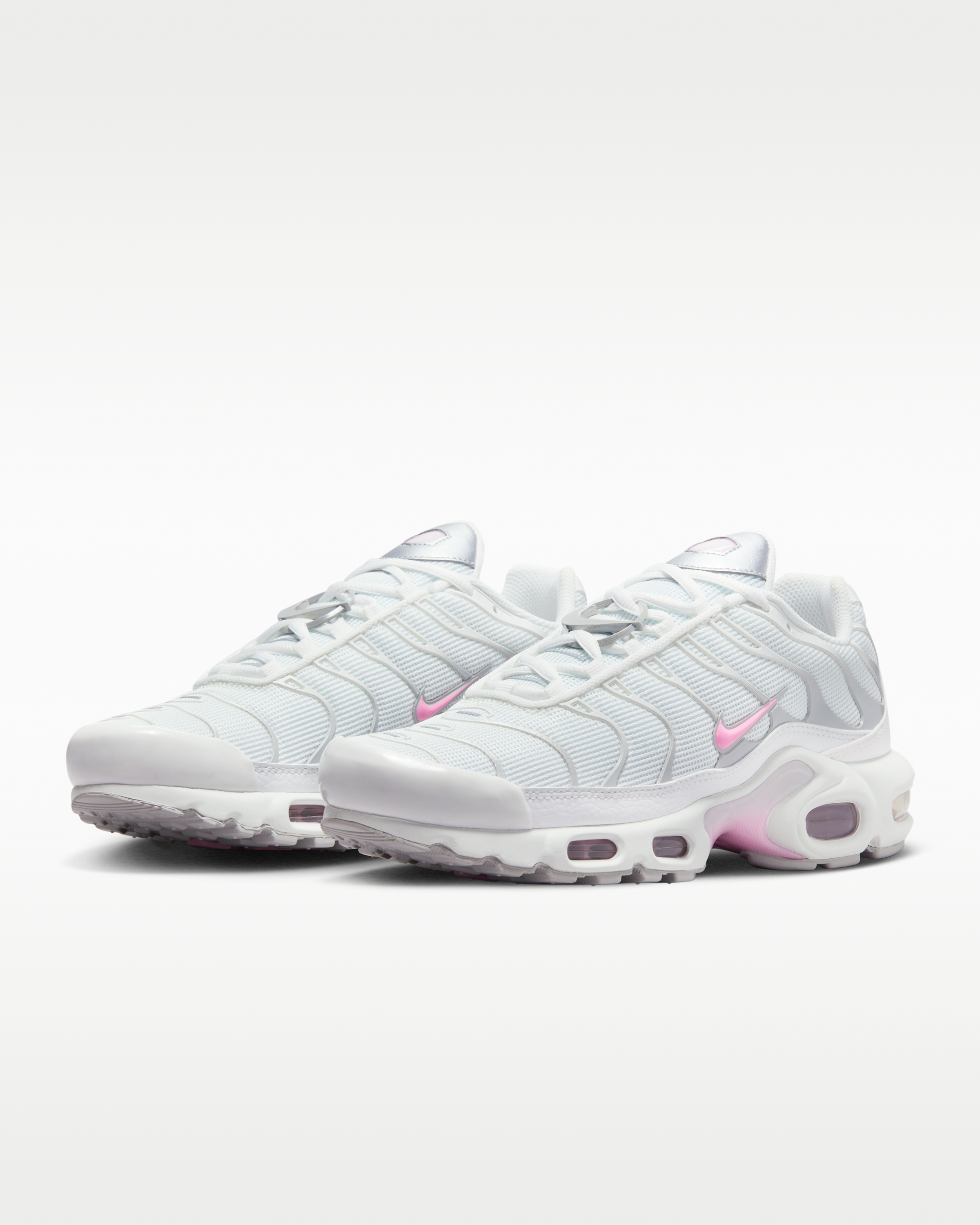 Nike Air Max Plus Women's Shoes - Summit White/Grey Fog/Metallic Silver/Pink Rise - View 6
