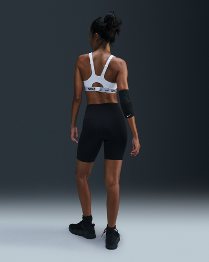 Nike Indy High-Support Women's Padded Adjustable Sports Bra - White/Stone Mauve/Black - View 5