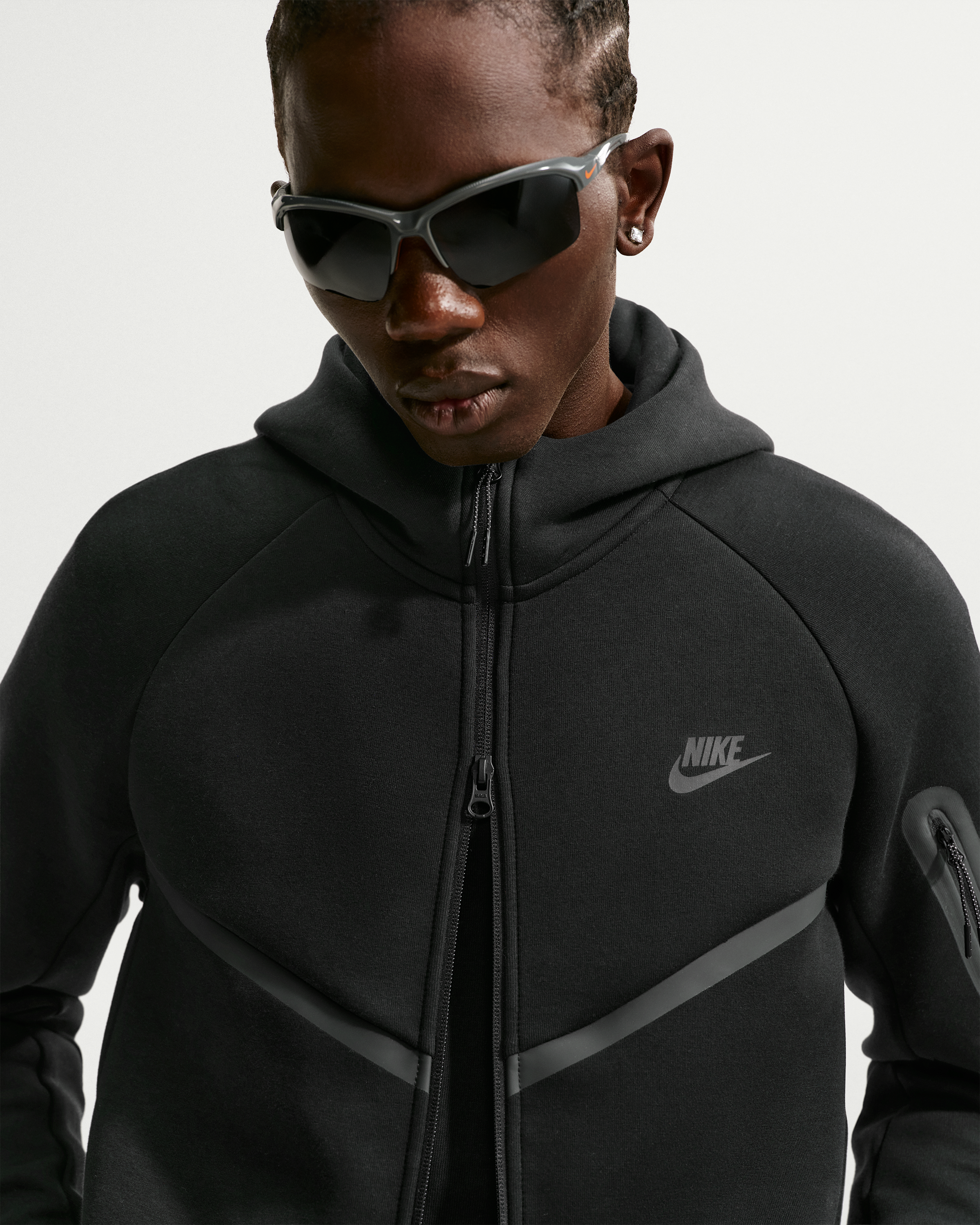 Nike Tech Men's Fleece Windrunner Full-Zip Jacket - Black/Black - View 3