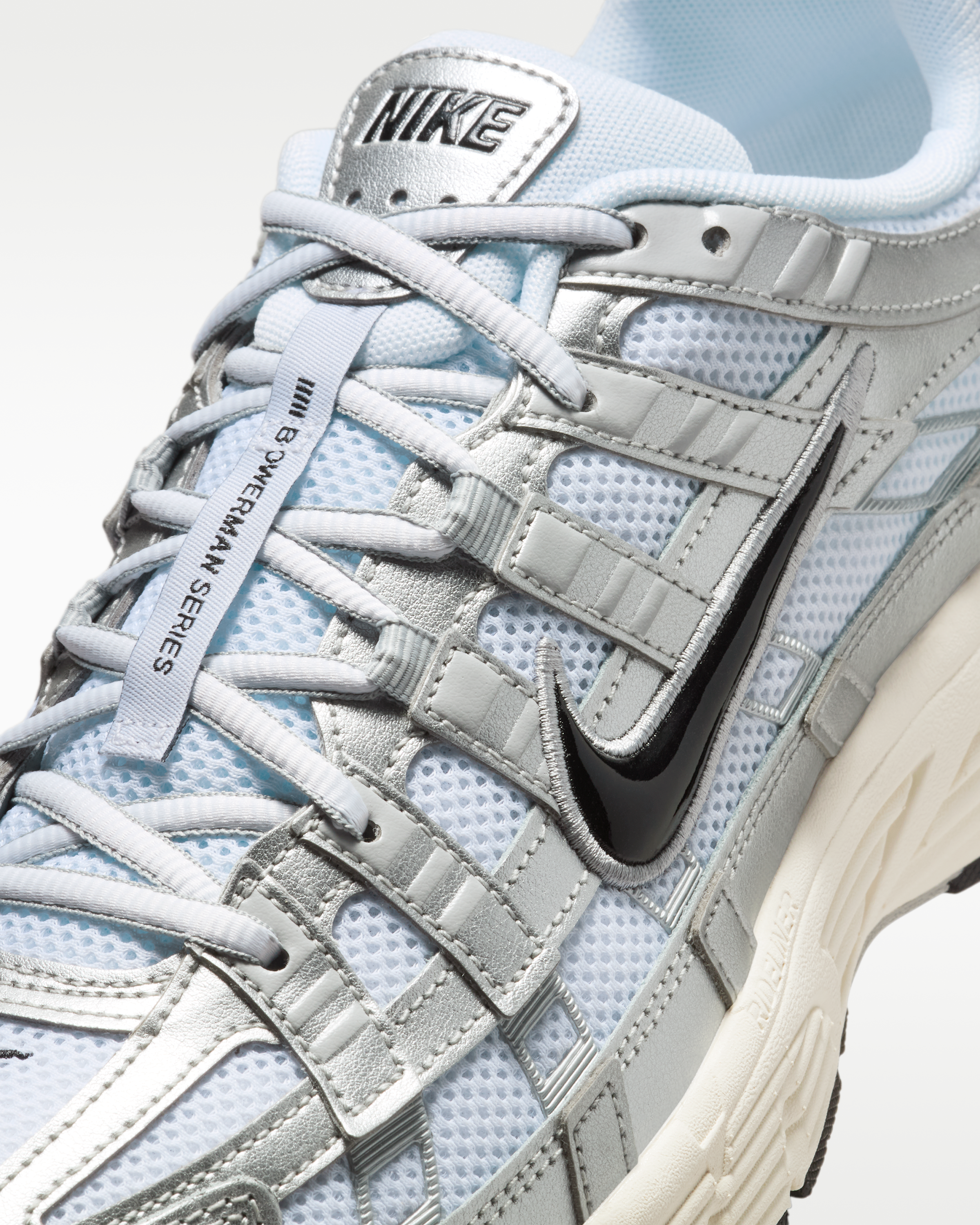 Nike P-6000 Shoes - White/Metallic Silver/Flat Silver/Black - View 7