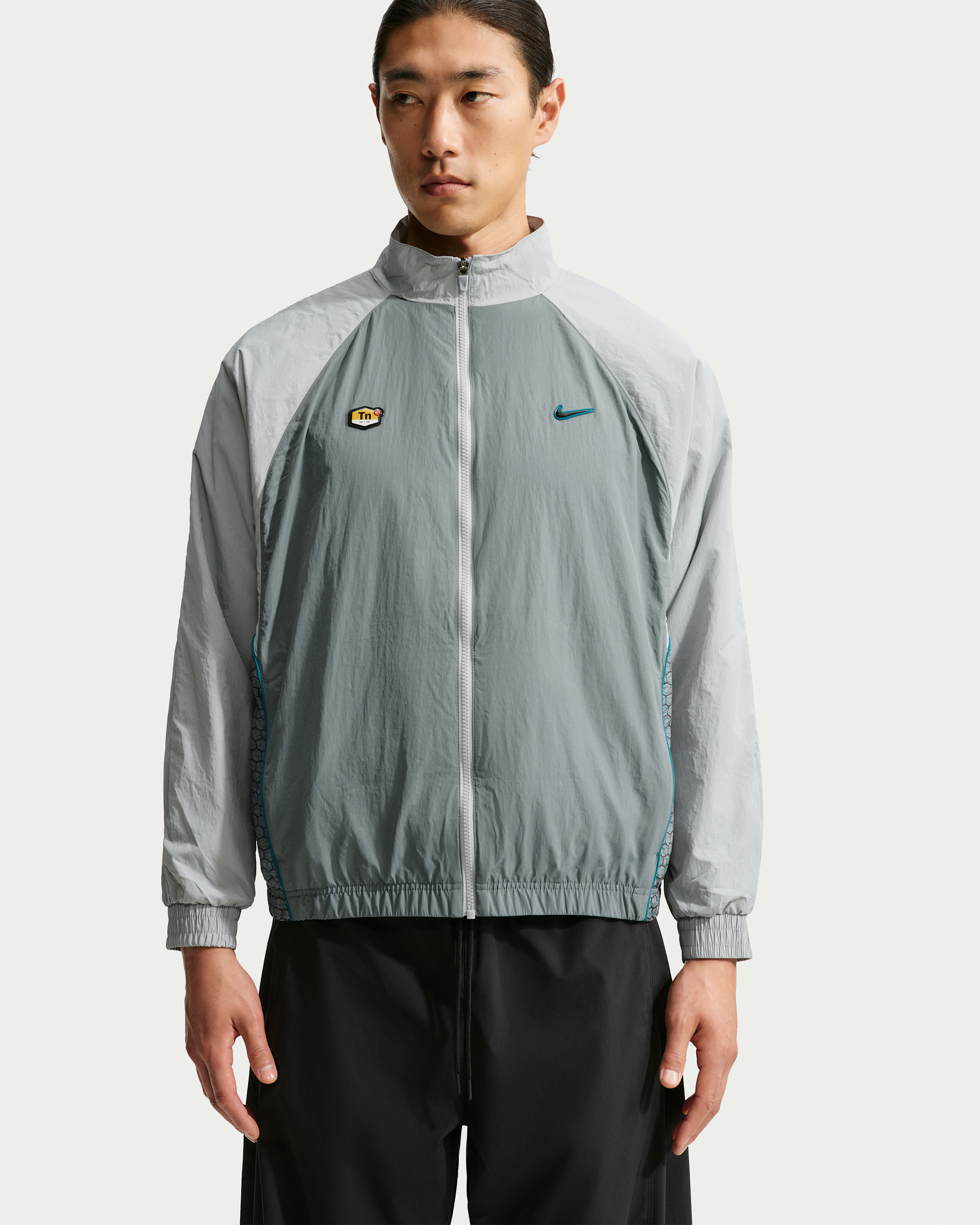 Nike Sportswear Men's Woven Tracksuit Jacket - Wolf Grey/Cool Grey/Bright Spruce - View 1
