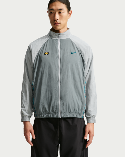 Nike Sportswear Men's Woven Tracksuit Jacket - Wolf Grey/Cool Grey/Bright Spruce - View 1
