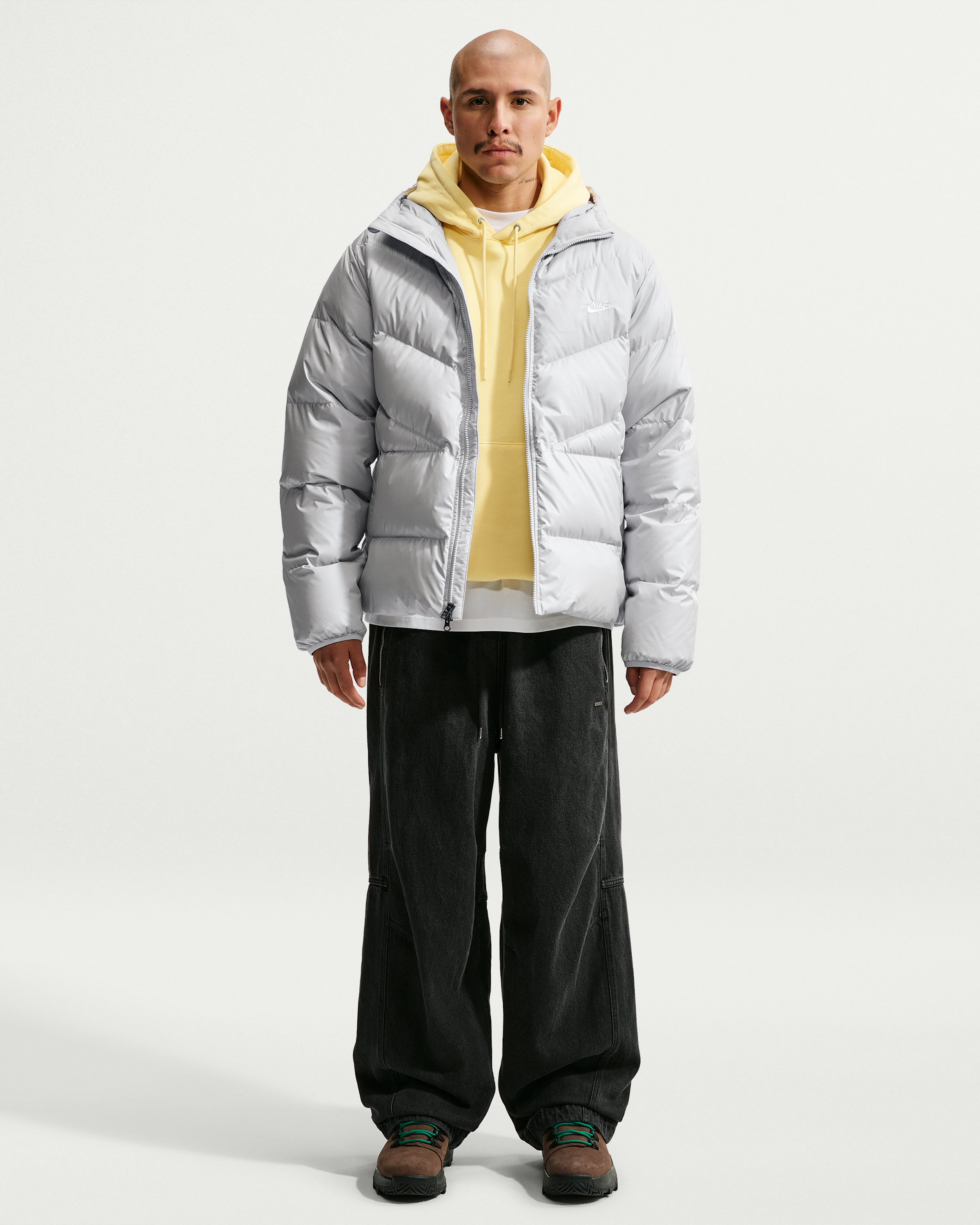 Nike Windrunner Men's Down Jacket - Grey Fog/Grey Fog/White - View 4