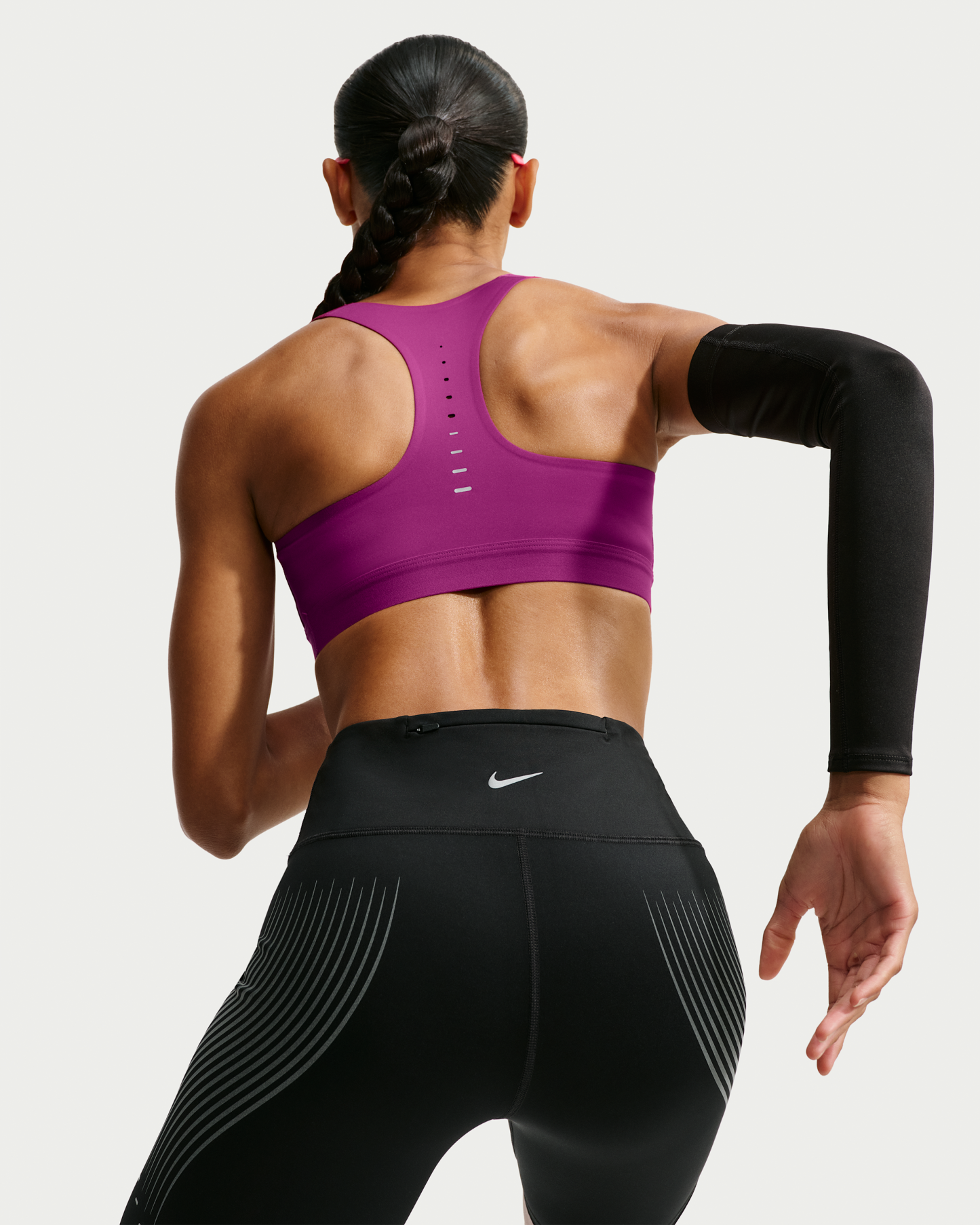 Nike Swift Women's High-Support Lightly Lined Sports Bra - True Berry - View 2