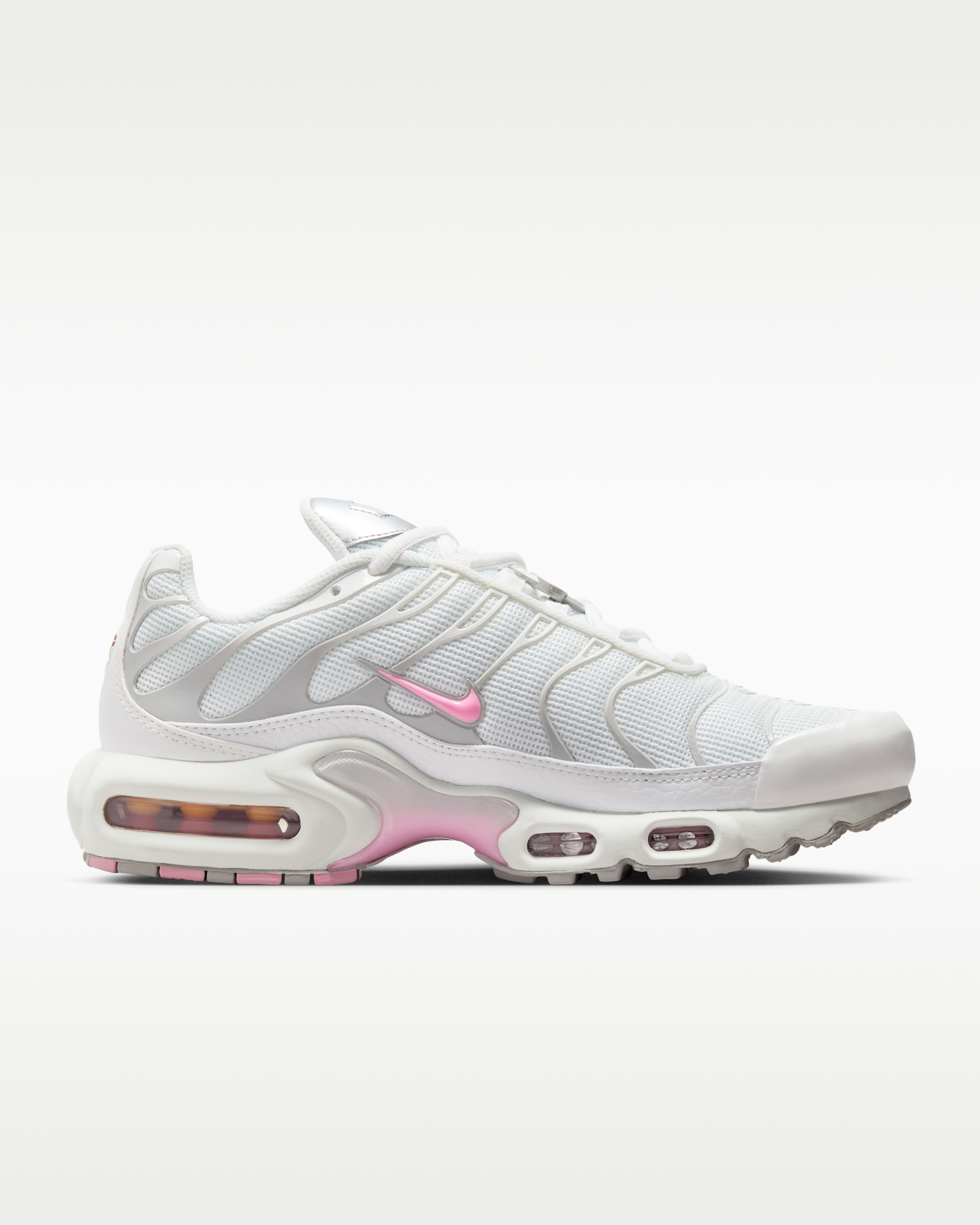 Nike Air Max Plus Women's Shoes - Summit White/Grey Fog/Metallic Silver/Pink Rise - View 4