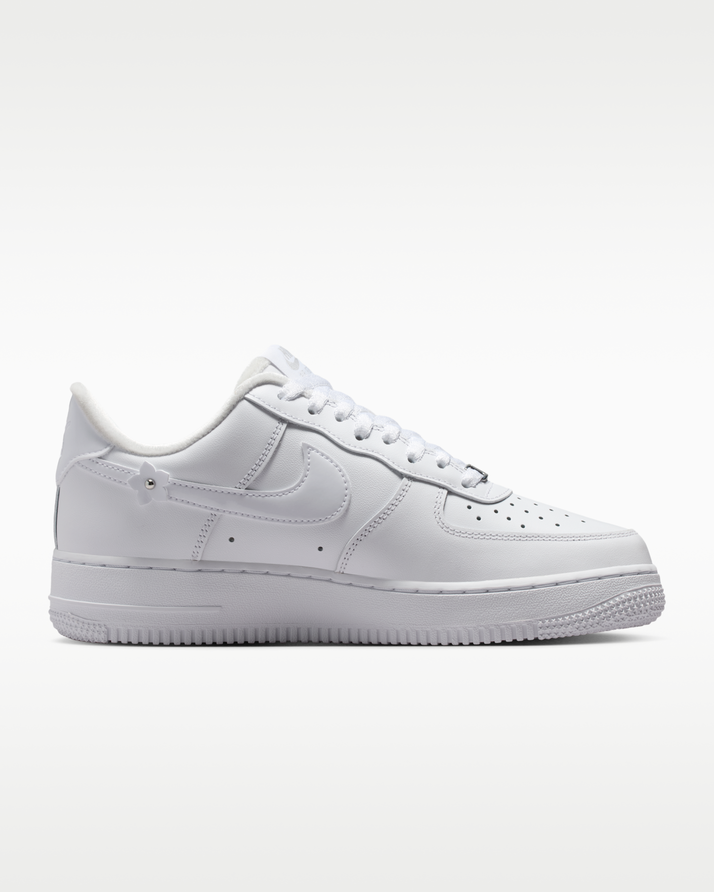 Nike Air Force 1 '07 'Florette' Women's Shoes - White/Wolf Grey/Metallic Silver/White - View 3