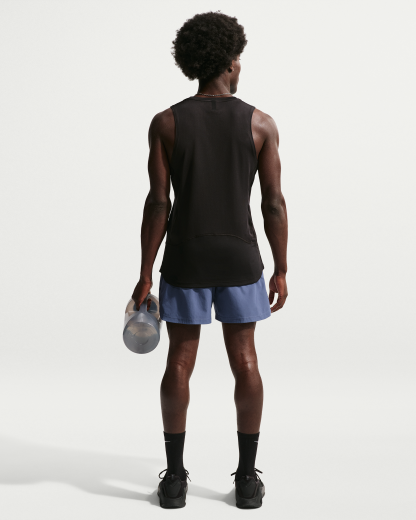 Nike Pro Men's Dri-FIT Training Tank - Black/White - View 5