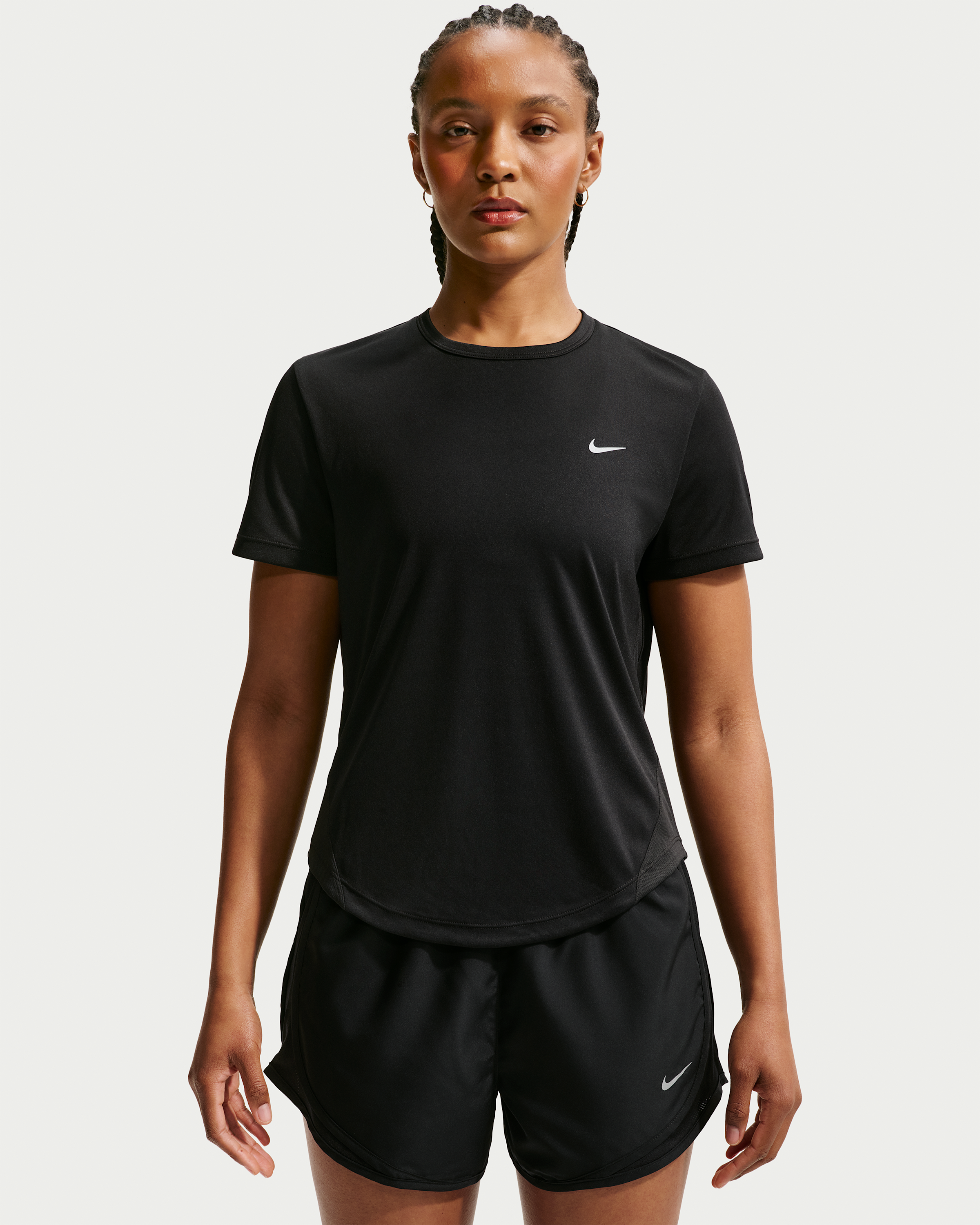 Nike Tempo Women's Dri-FIT Short-Sleeve Running Top - Black - View 1