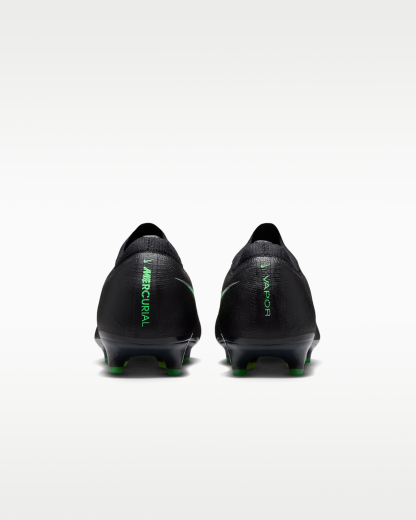 Nike Mercurial Vapor 17 Elite Artificial-Grass Low-Top Football Boots - Black/Black/Illusion Green - View 6
