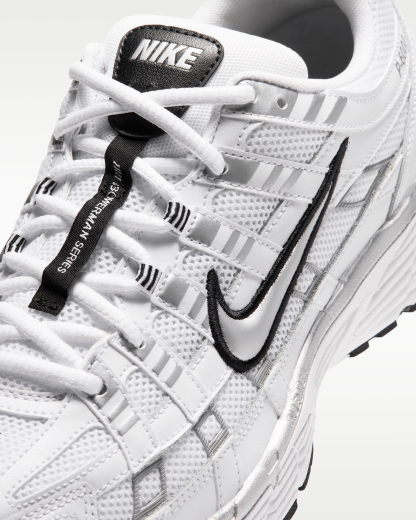 Nike P-6000 Shoes - White/Black/Metallic Silver - View 7