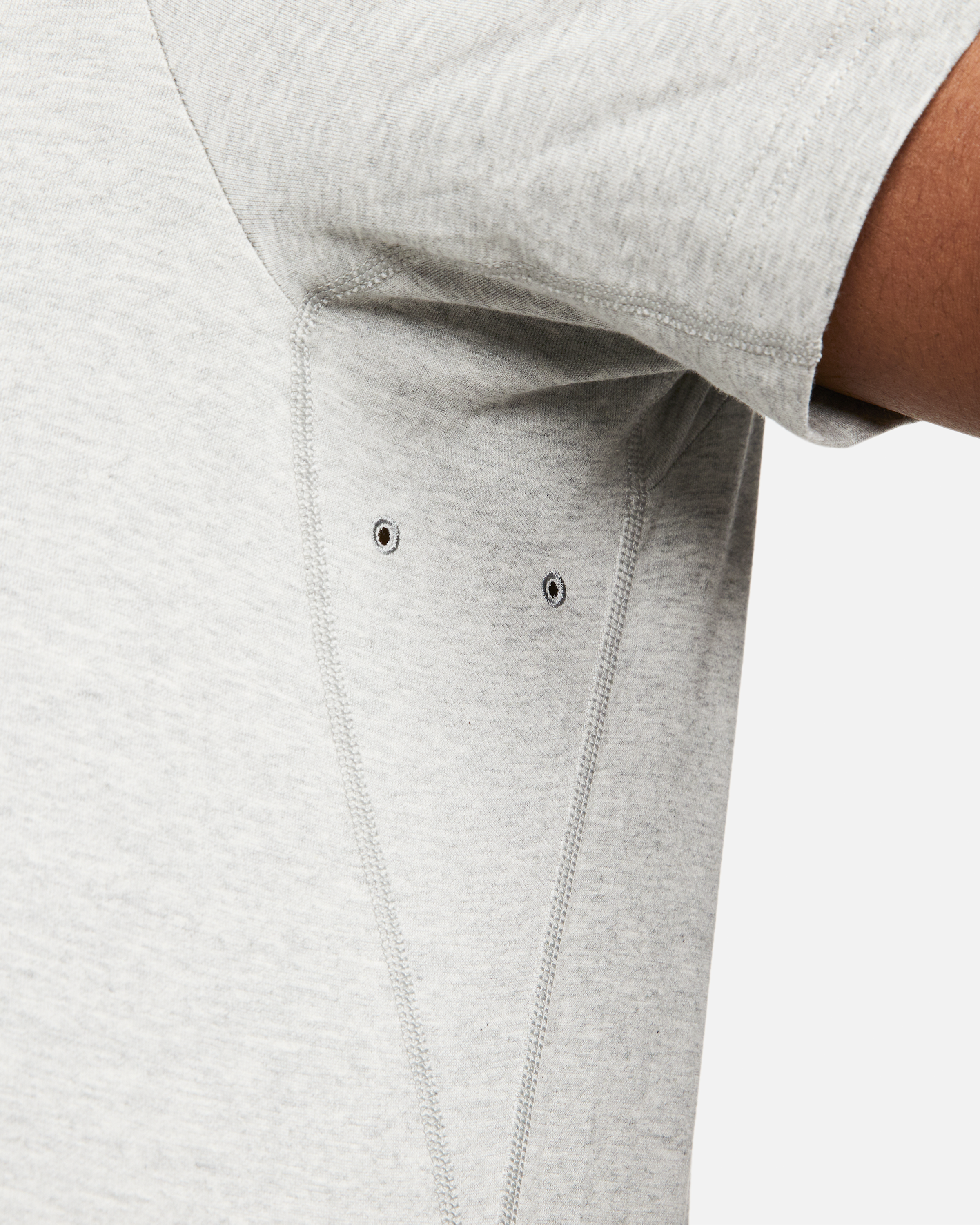 Nike Primary Men's Dri-FIT Short-sleeve Versatile Top - Dark Grey Heather/Heather/Smoke Grey - View 12