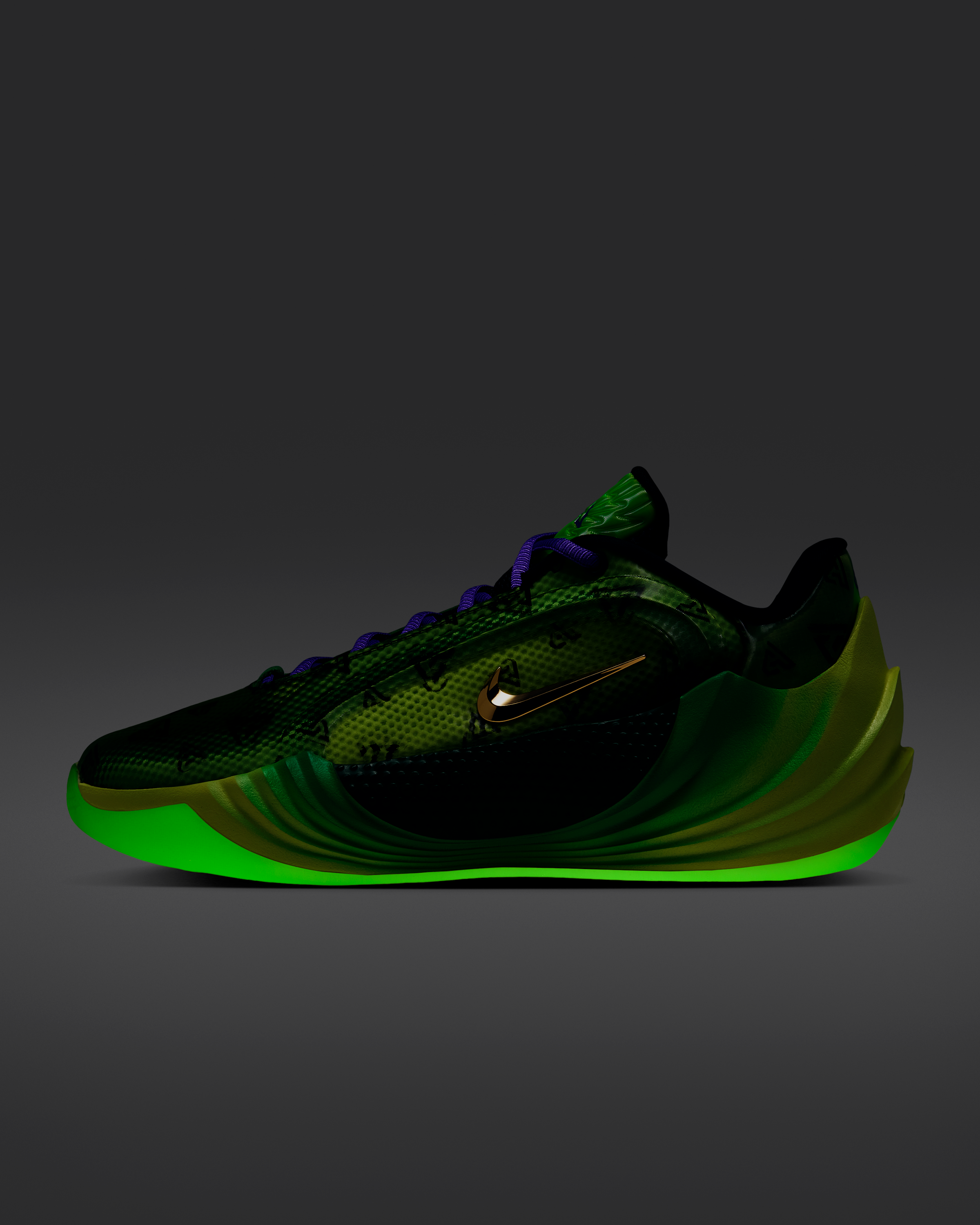 Giannis Freak 8 'Trick Question' Basketball Shoes - Gorge Green/Hyper Grape/Lucky Green/Metallic Gold - View 9