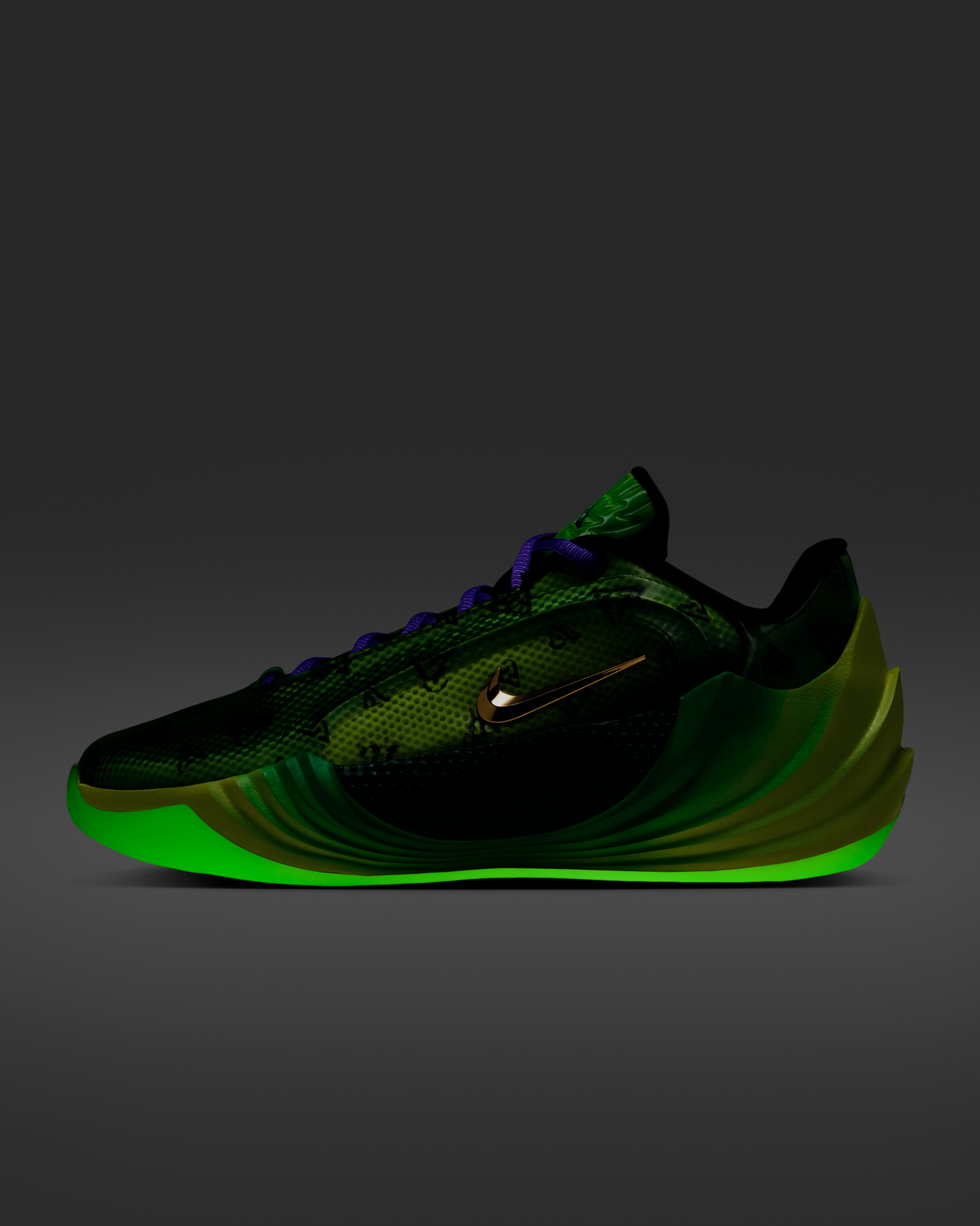 Giannis Freak 8 'Trick Question' Basketball Shoes - Gorge Green/Hyper Grape/Lucky Green/Metallic Gold - View 9