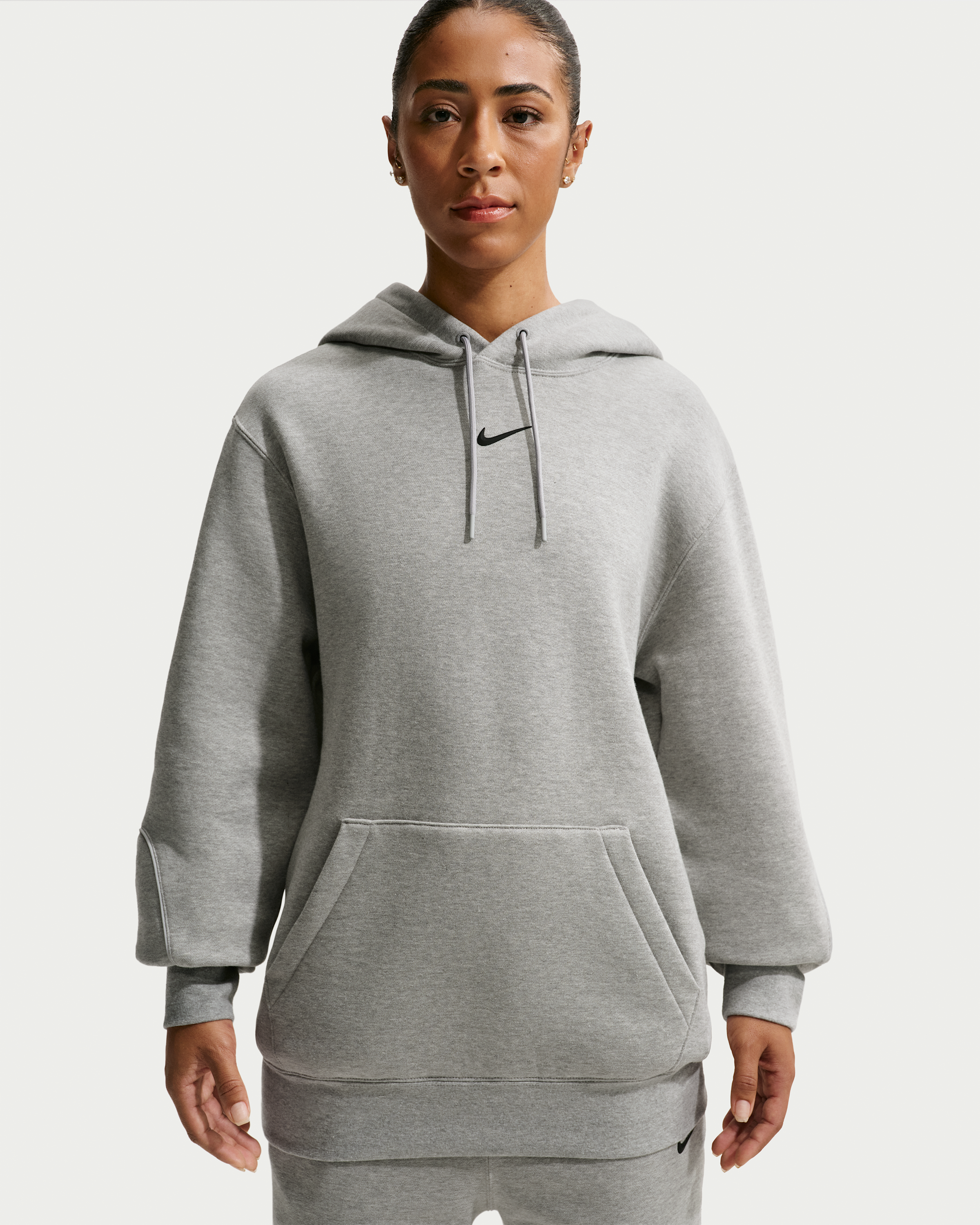 NOCTA Fleece CS Hoodie 2 - Dark Grey Heather/Matte Silver/Black - View 2