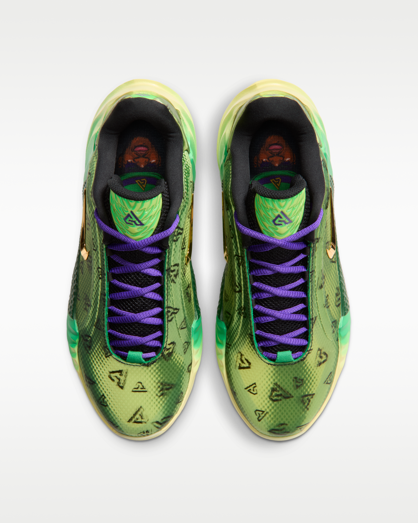 Giannis Freak 8 'Trick Question' Basketball Shoes - Gorge Green/Hyper Grape/Lucky Green/Metallic Gold - View 4