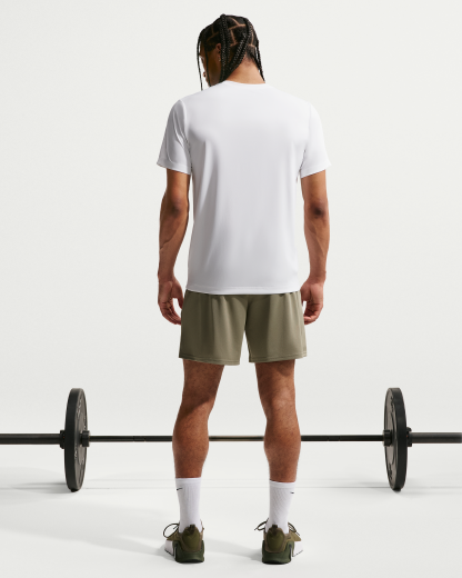 Nike Men's Dri-FIT Training T-Shirt - White/Black - View 5
