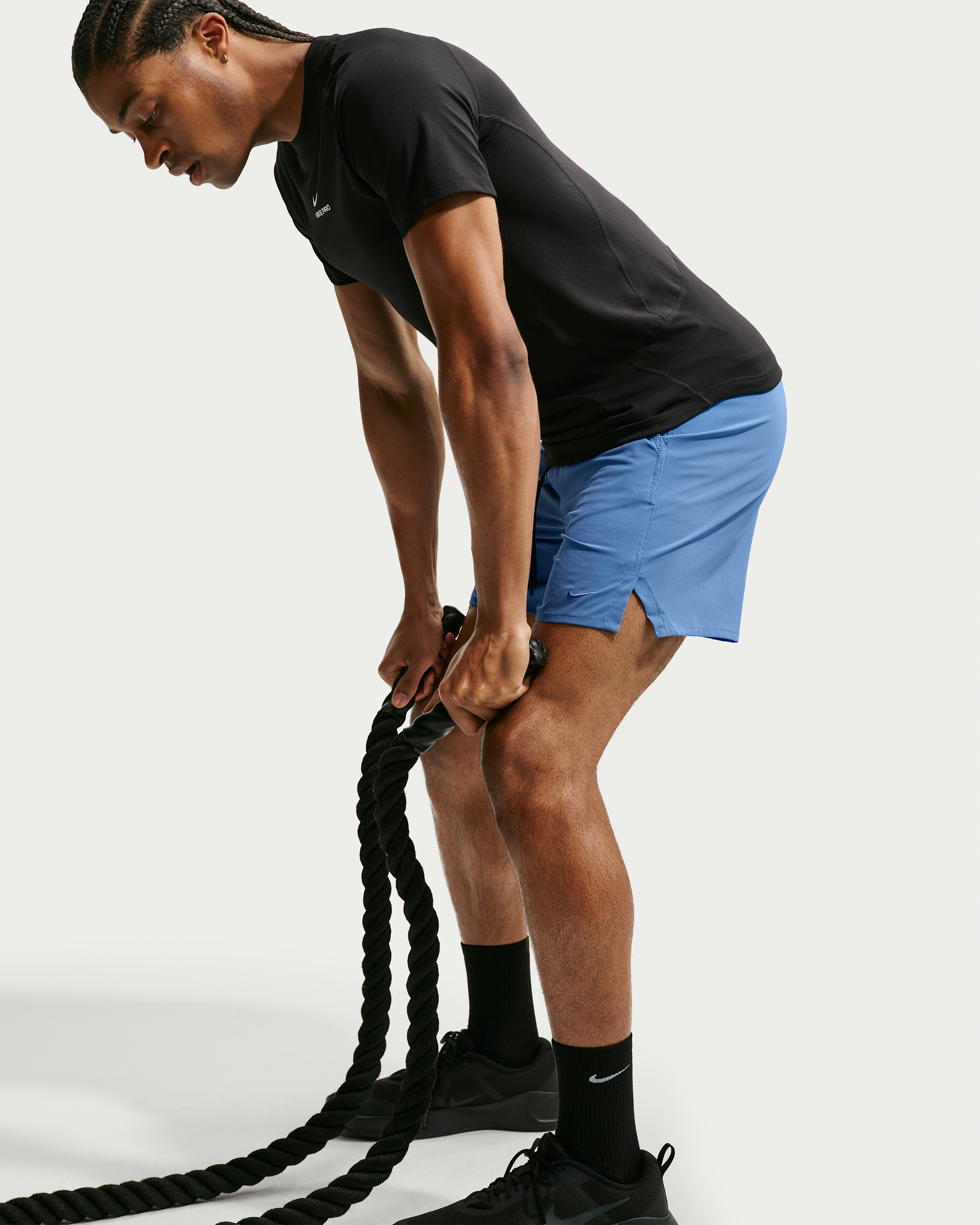 Nike Unlimited Men's Dri-FIT 18cm (approx.) Unlined Versatile Shorts - Indigo Storm/Black/Indigo Storm - View 4