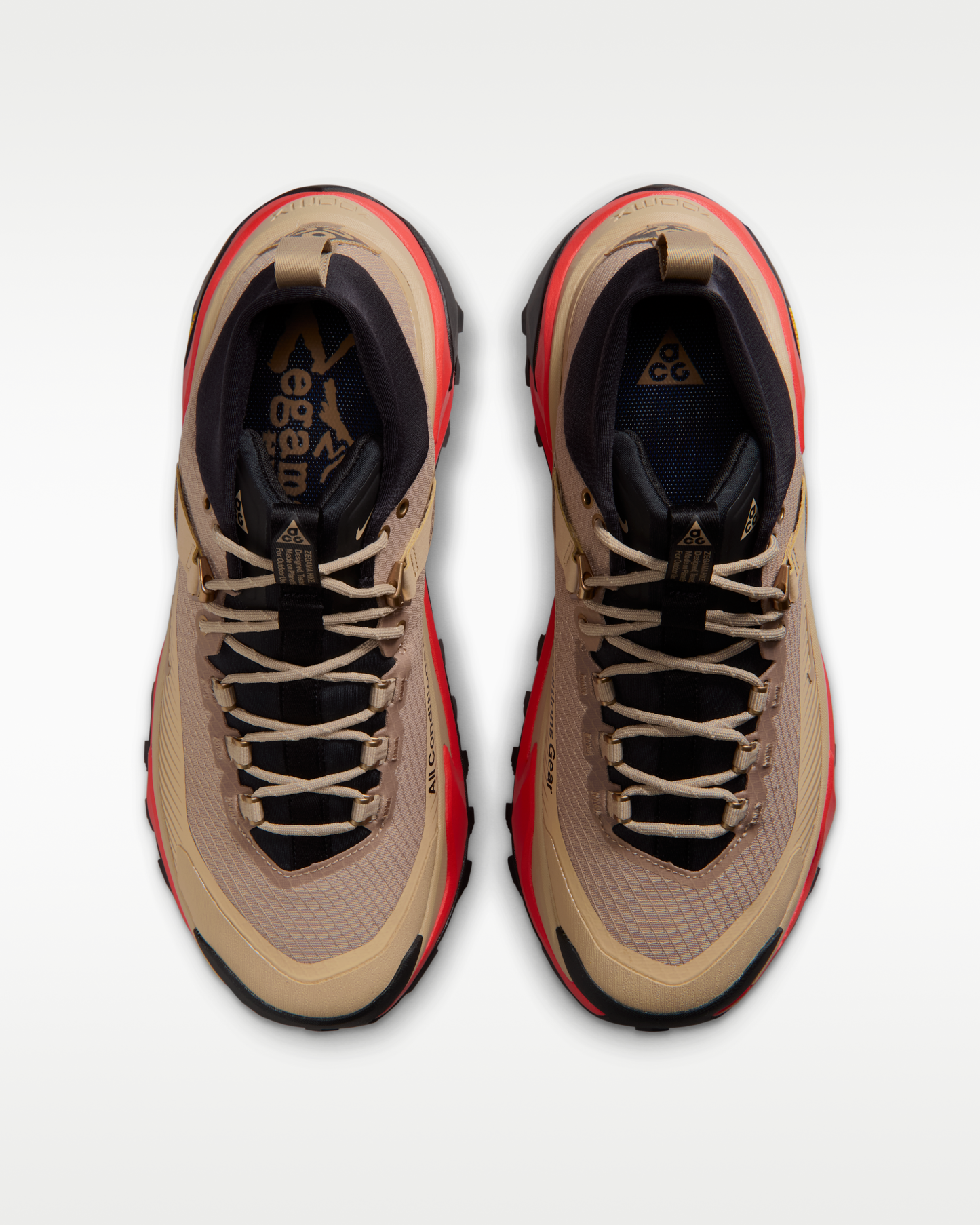 ACG Zegama Hike Men's Hiking Shoes - British Khaki/Linen/Light Crimson/British Khaki - View 4