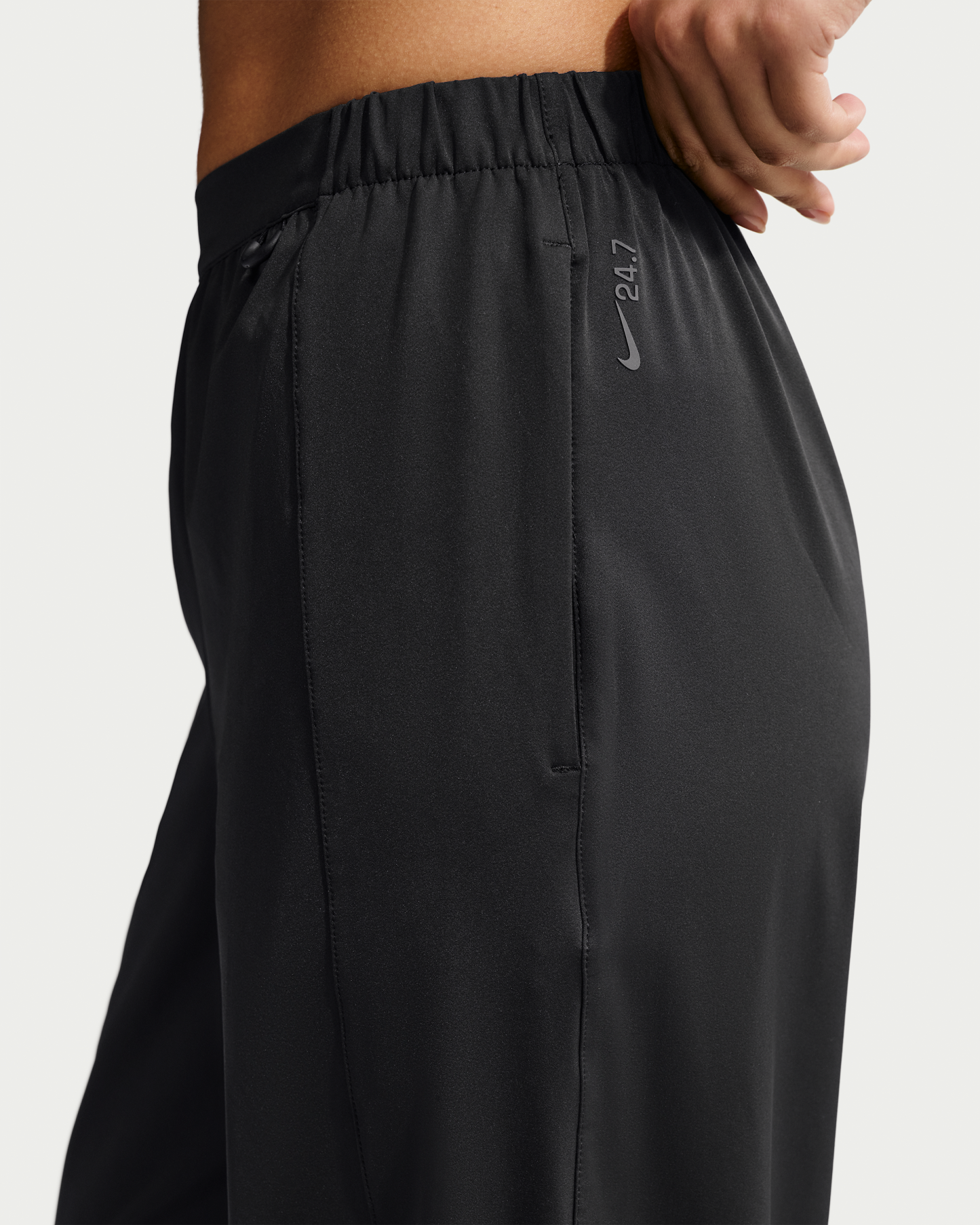 Nike 24.7 PerfectStretch Women's Dri-FIT Mid-Rise Wide-Leg Trousers - Black/Dark Smoke Grey - View 3