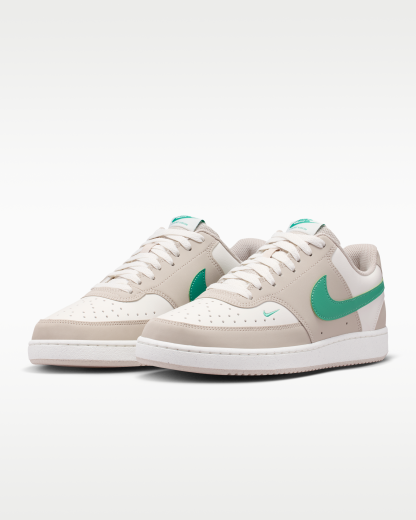 Nike Court Vision Low Men's Shoes - Sail/Cream II/Emerald Green - View 5