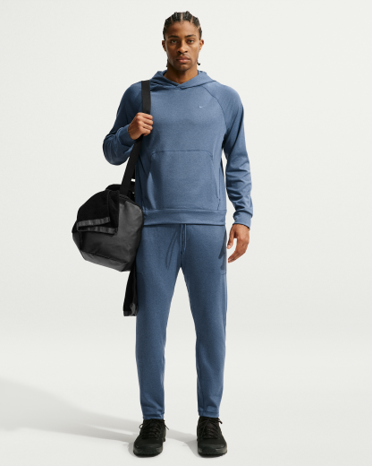 Nike Primary NanoKnit Men's Dri-FIT UV Protection Pullover Performance Hoodie - New Slate/Midnight Navy/Heather/New Slate - View 4