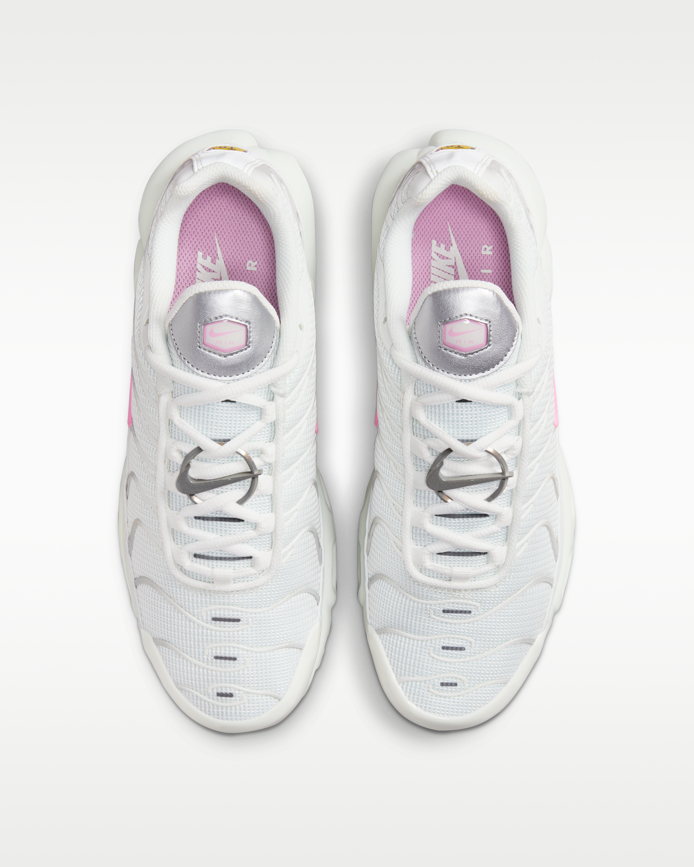 Nike Air Max Plus Women's Shoes - Summit White/Grey Fog/Metallic Silver/Pink Rise - View 5