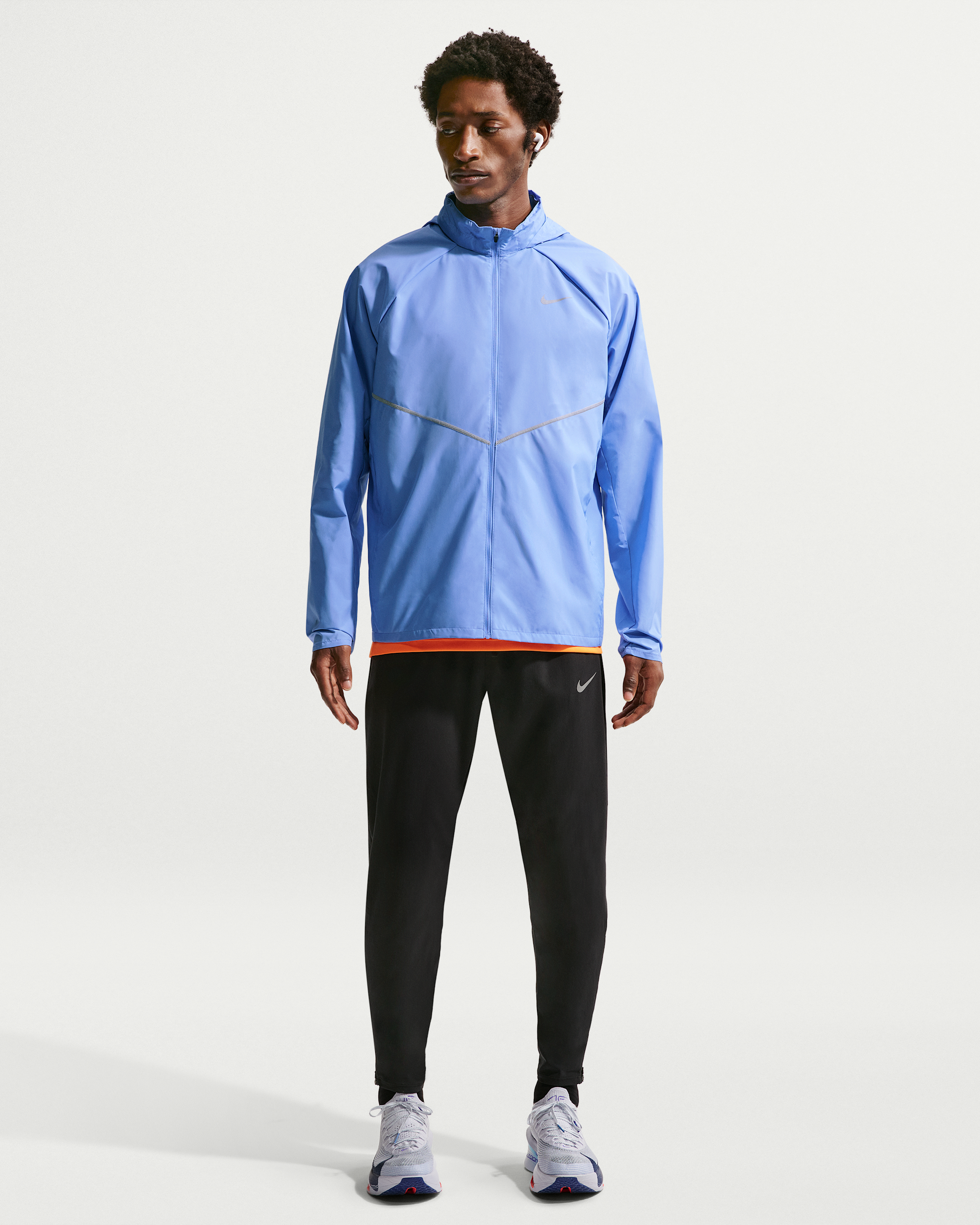 Nike Miler Men's Repel UV Protection Hooded Running Jacket - Royal Pulse/Royal Pulse - View 4