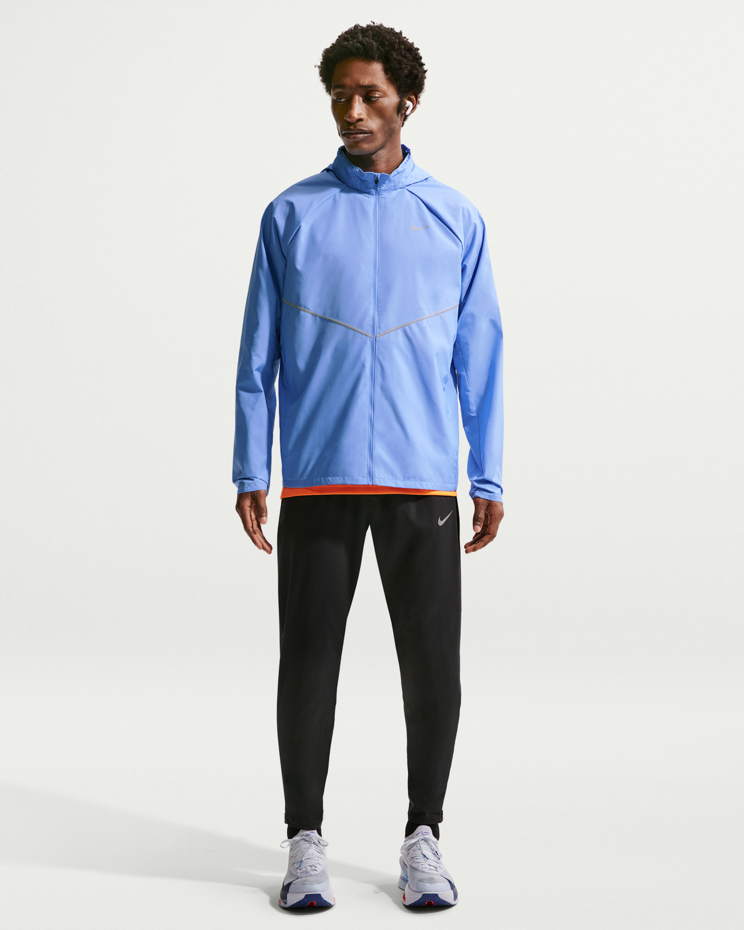 Nike Miler Men's Repel UV Protection Hooded Running Jacket - Royal Pulse/Royal Pulse - View 4